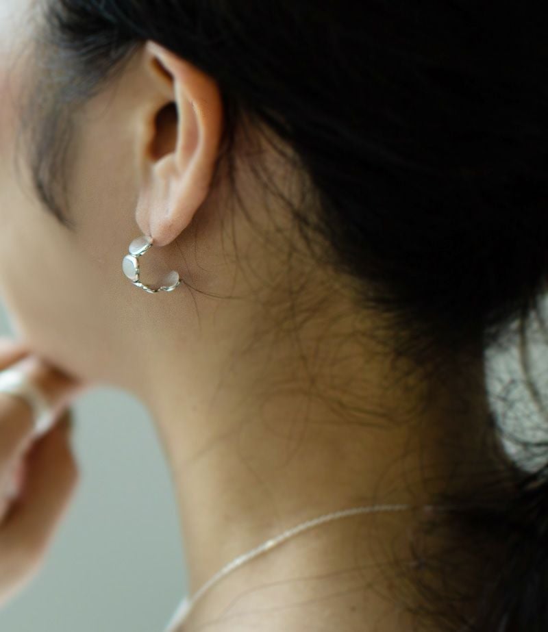Silver925 Hammered Beads Earrings AMALIA -アマリア- | Ops.(オプス