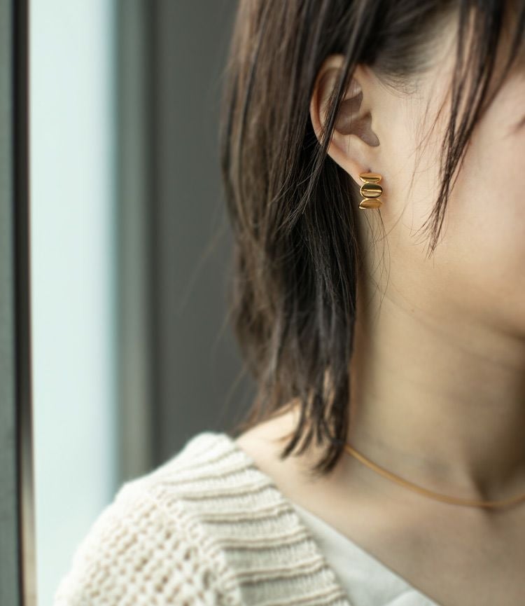 Silver925 Hammered Beads Earrings AMALIA -アマリア- | Ops.(オプス