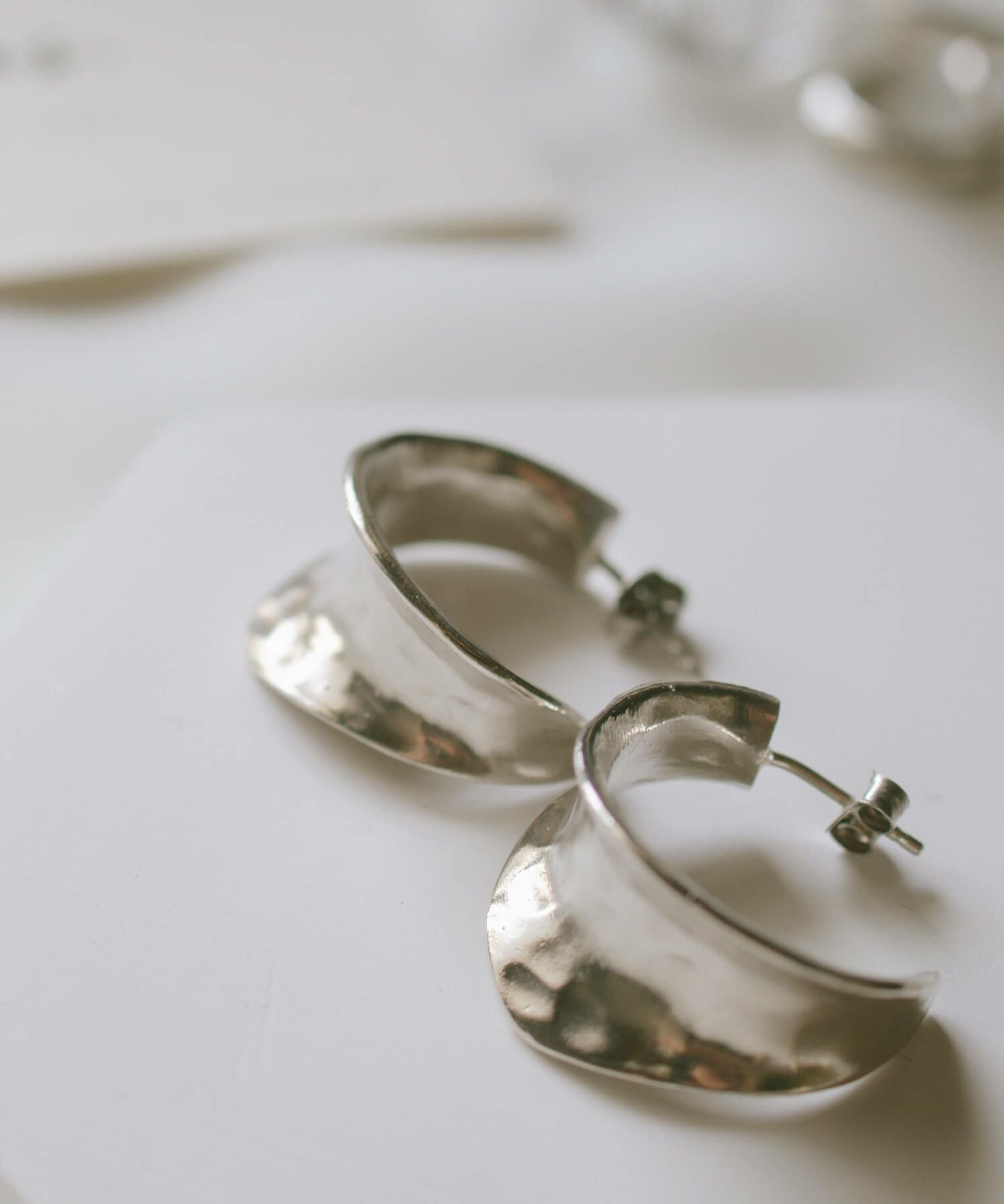 Silver925 Hammerd Hoop Pierce CORNETTO -コルネ- | Ops.(オプス)公式