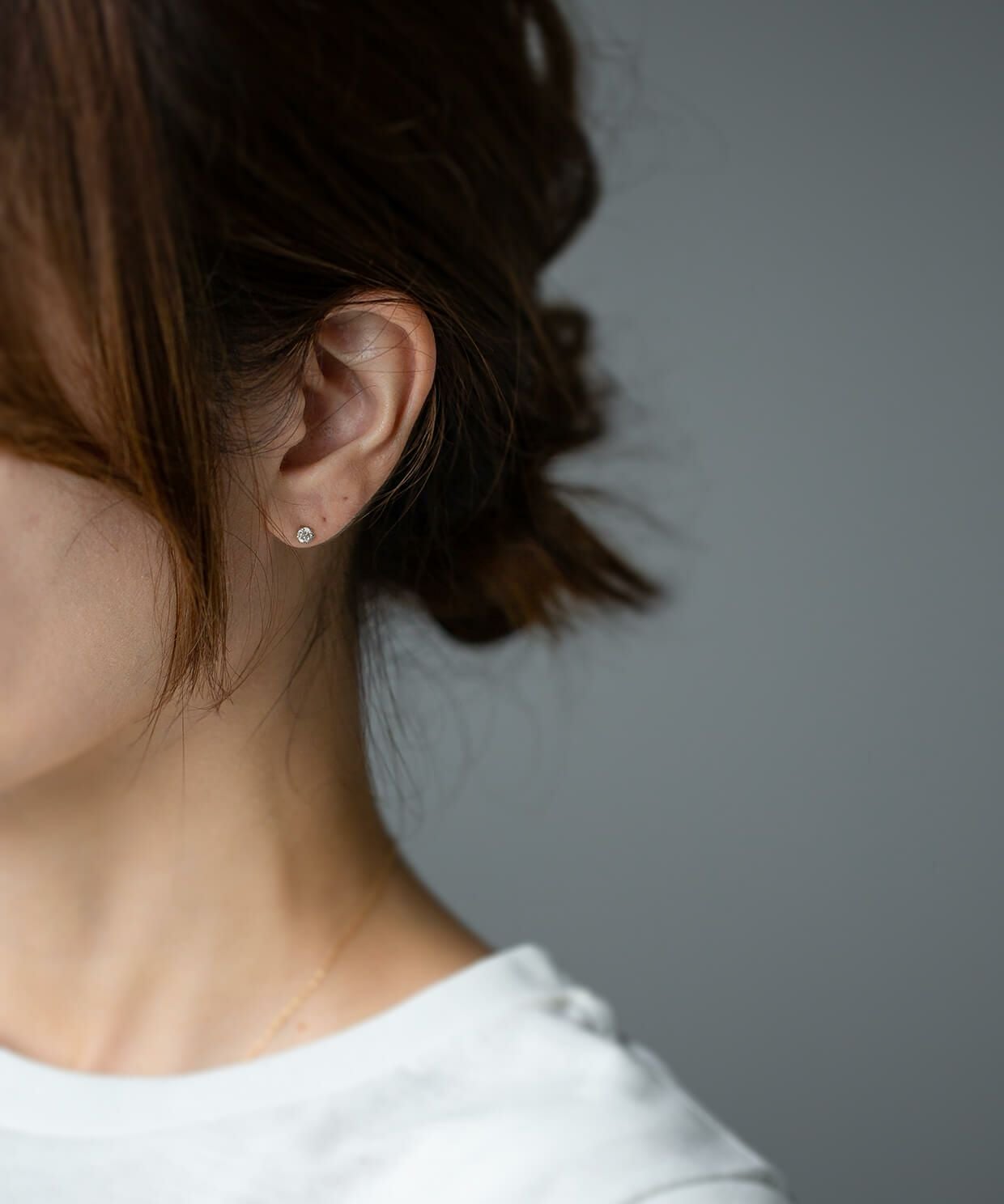 H&C Cut Pt900 Precious Diamond Stud Earrings EDELE -エデル- | Ops