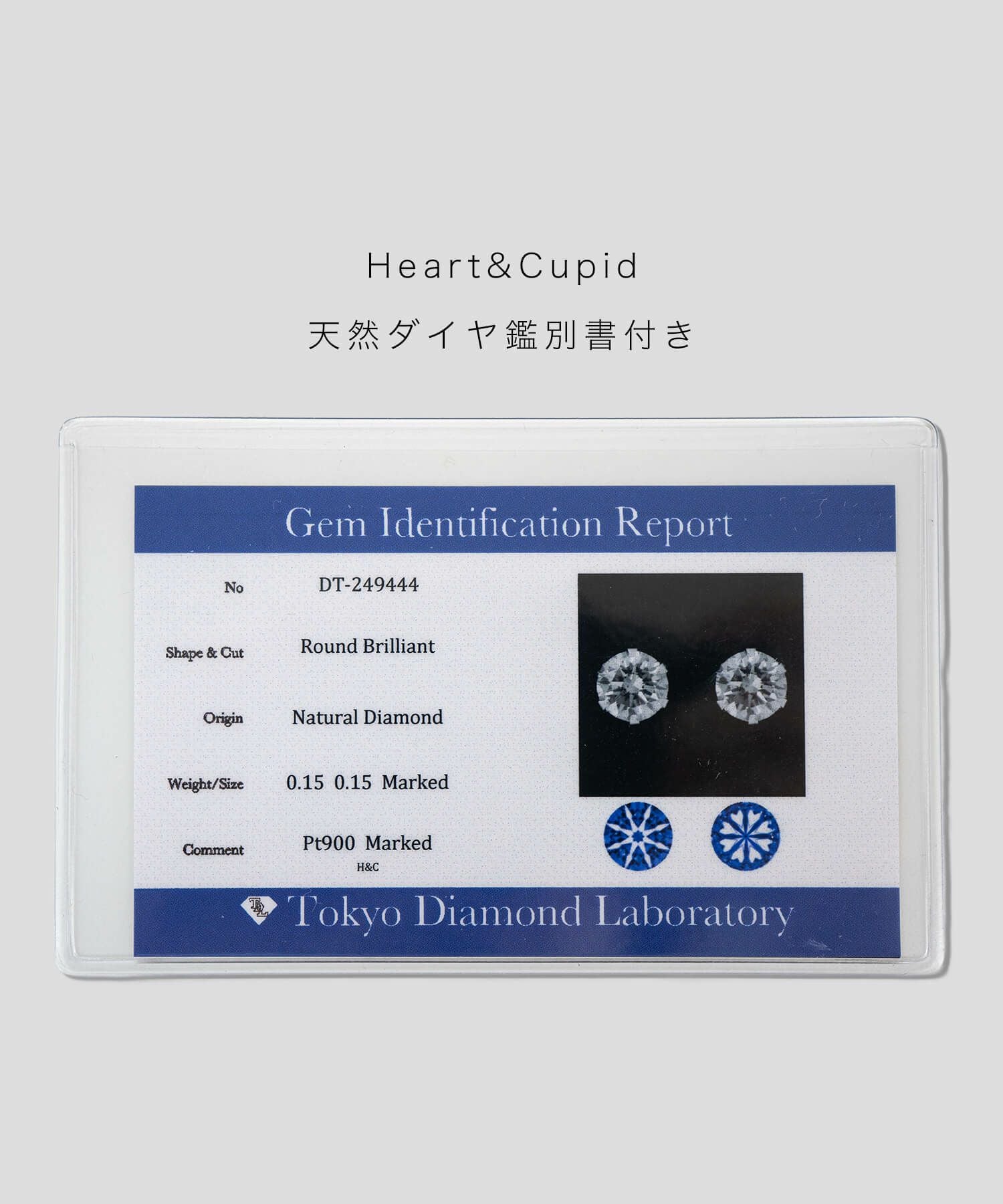 H&C Cut Pt900 Precious Diamond Stud Earrings EDELE -エデル- | Ops