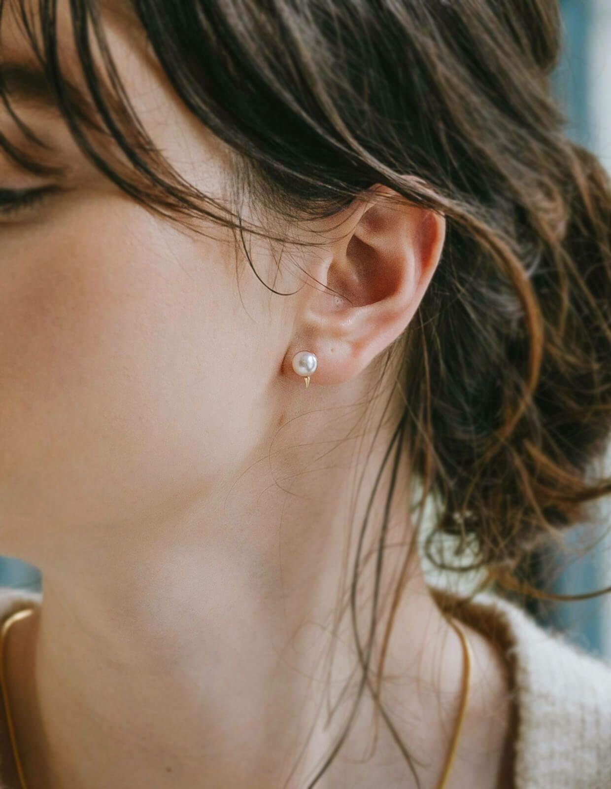 Ops ピアス K18 Thorny Gold Cap Pearl Earrings ESPINAS -エスピナ- | Ops