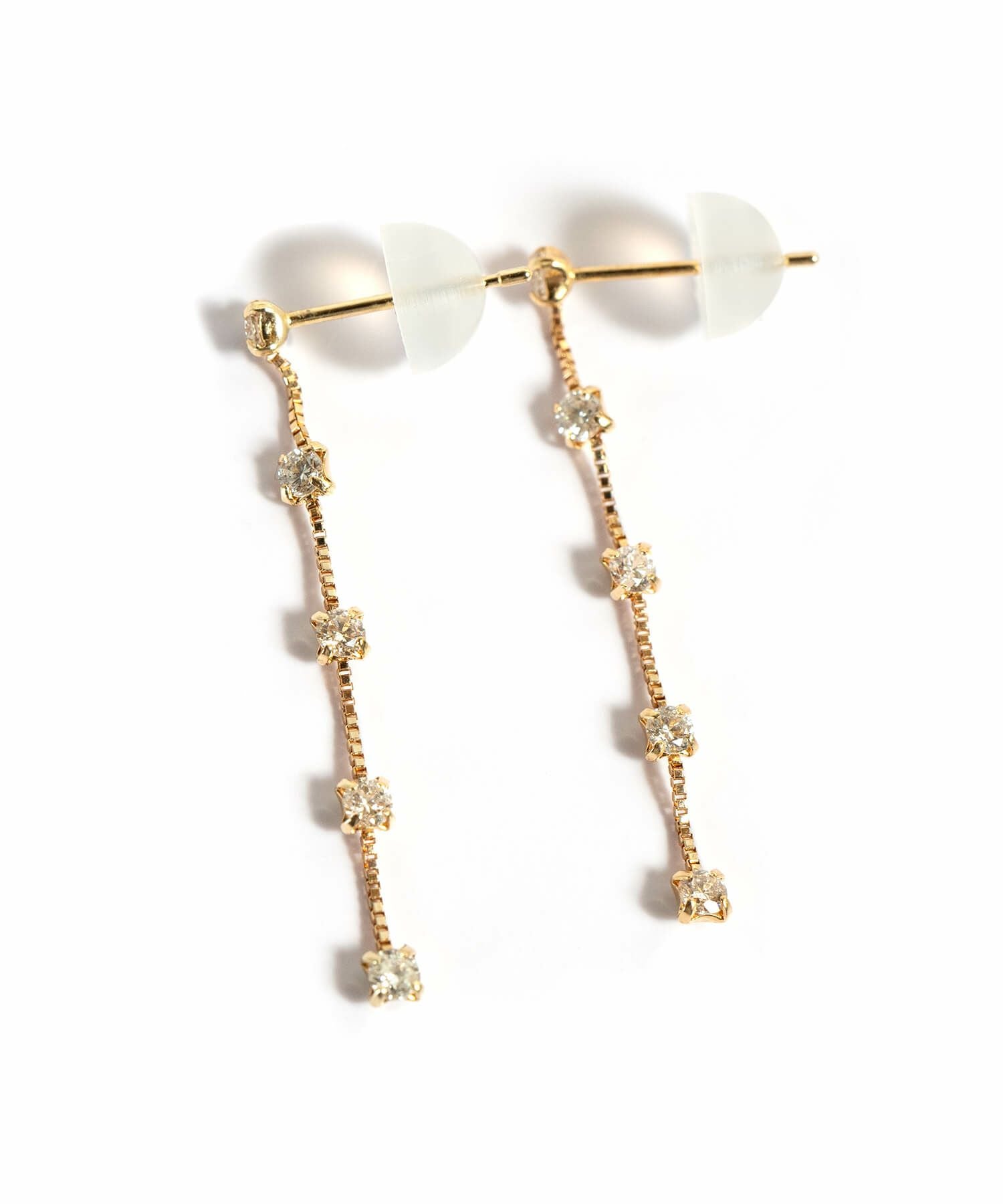 K18 5Diamond Swing Stud Earrings FIDO -フィド- | Ops.(オプス)公式