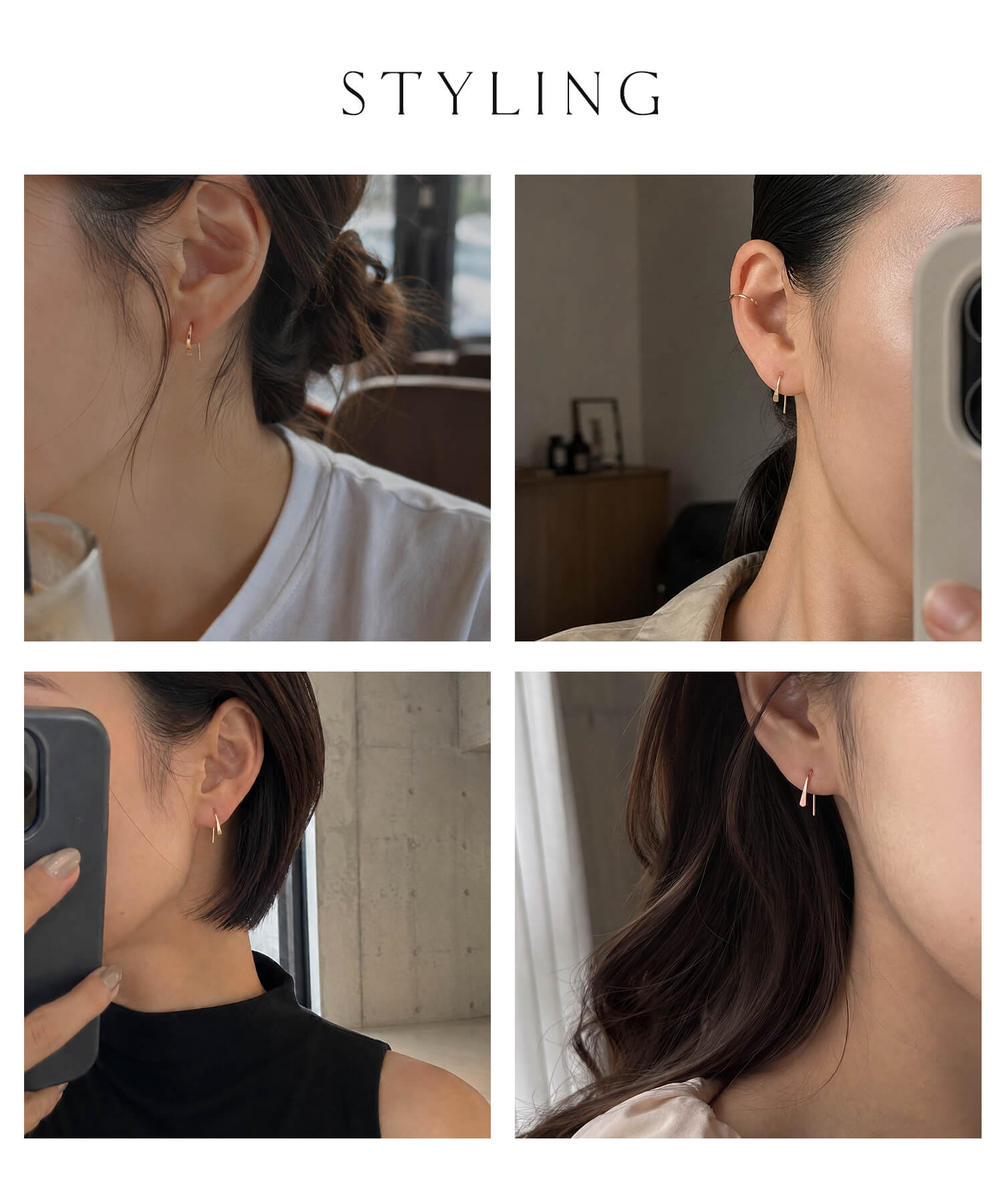 K18 Tiny Hang Earrings GOUCCIA-MINI -ゴーチャミニ- | Ops.(オプス