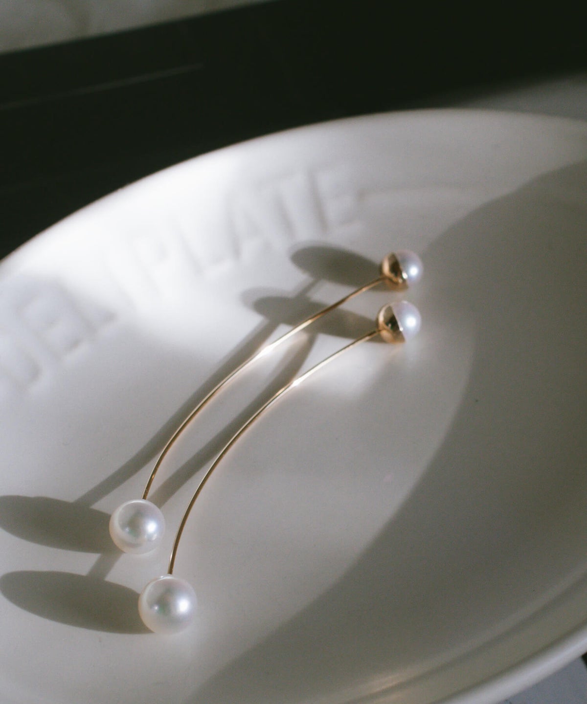 18金 アコヤ本真珠 ロングピアス パールピアス ピアス