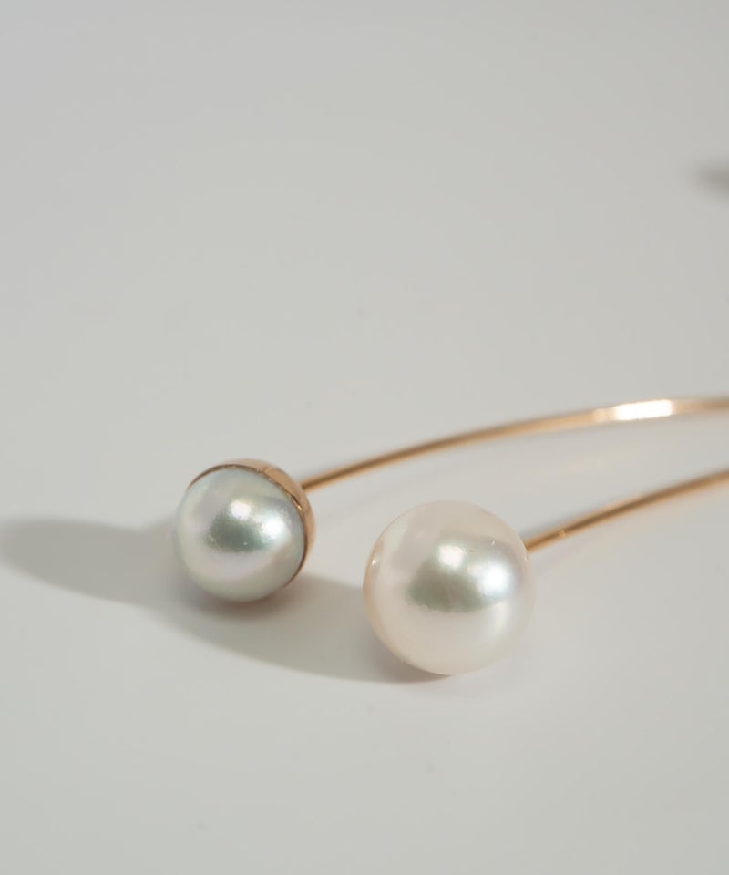 18金 アコヤ本真珠 ロングピアス パールピアス ピアス