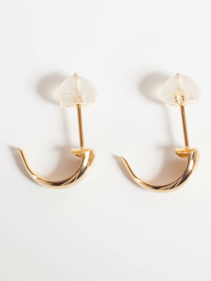 18k ピアス  三日月 ピアス 18金 つけっぱなし 国内甲府ブランド k18 18金 つけっぱなしピアス レディース ジュエリー ブランド アクセサリー プレゼント 小さめ