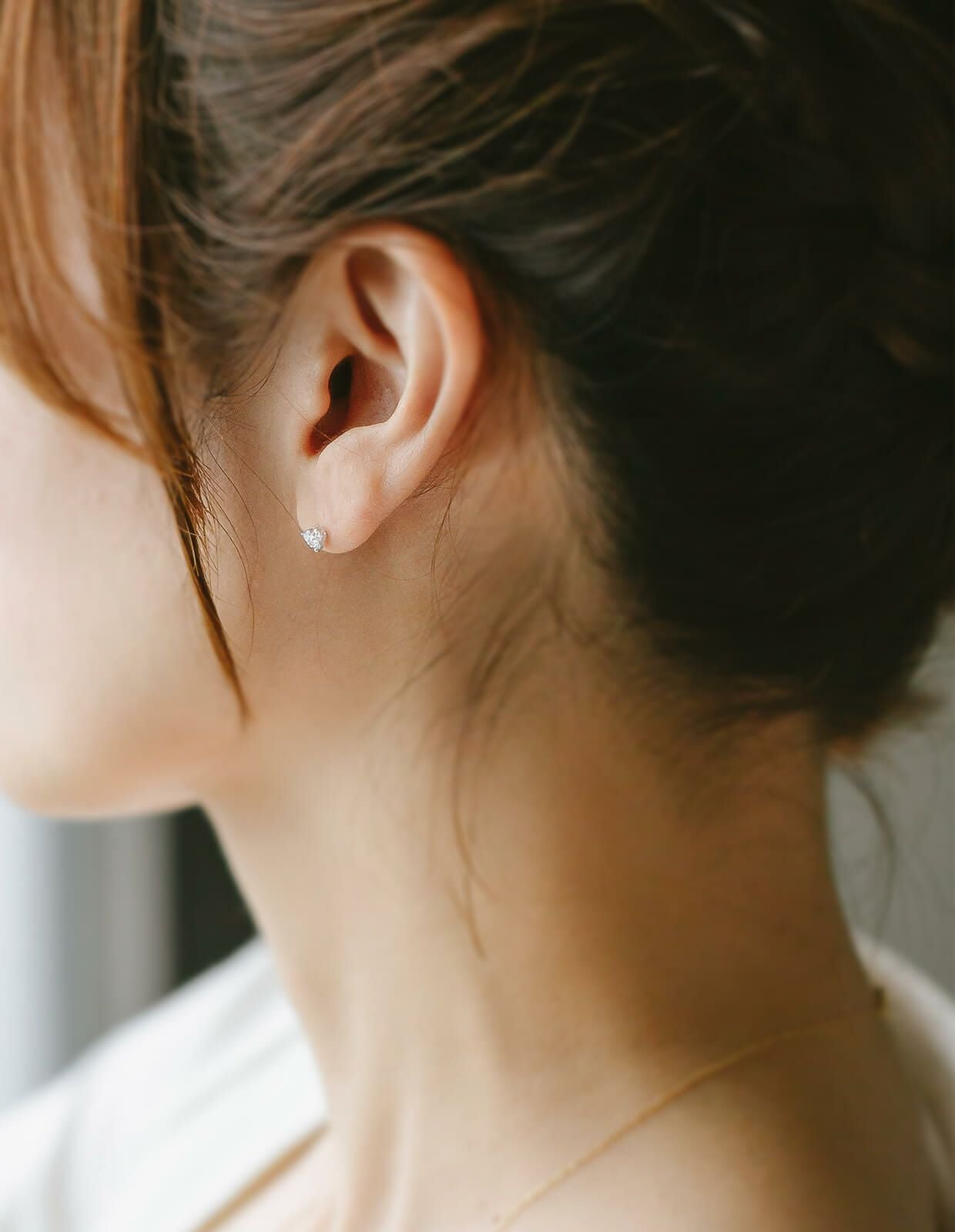 Pt900 0.2ct Heart Stud Earrings MAJERTA -マジェルタ- | Ops.(オプス