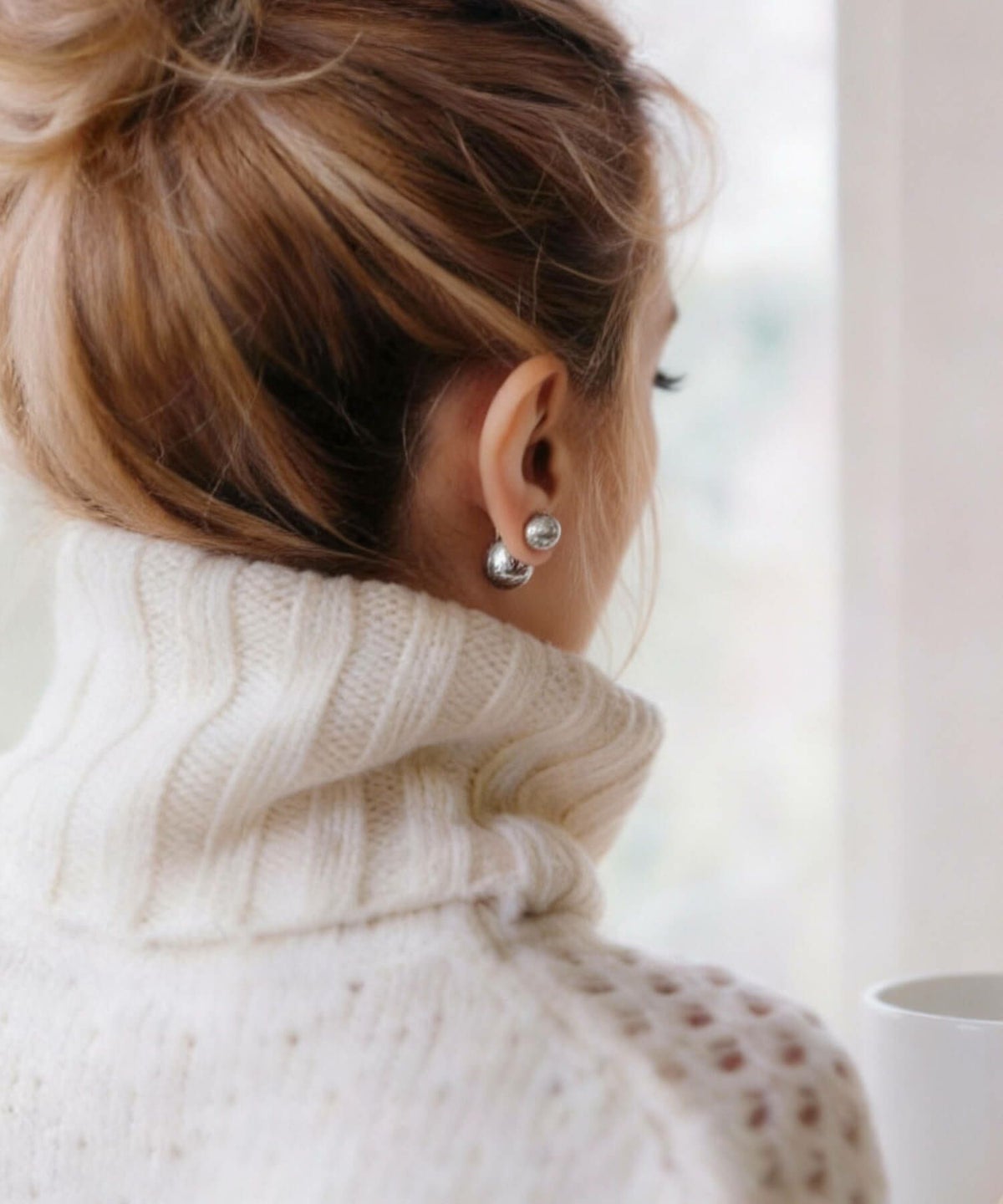 【雑誌掲載アイテム】 大きめ ピアス シルバー ボール 【Pallo パロ】 silver925 シルバー925 バックキャッチピアス ダブルキャッチ シルバーピアス 大ぶり 両耳用 丸玉 シルバー トライバルピアス レトロ おしゃれ 金属アレルギー 軽量