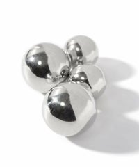 【雑誌掲載アイテム】 ピアス シルバー ボール 【Pallo パロ】 silver925 シルバー925 バックキャッチピアス ダブルキャッチ シルバーピアス 大ぶり 両耳用 丸玉 シルバー トライバルピアス レトロ おしゃれ 金属アレルギー