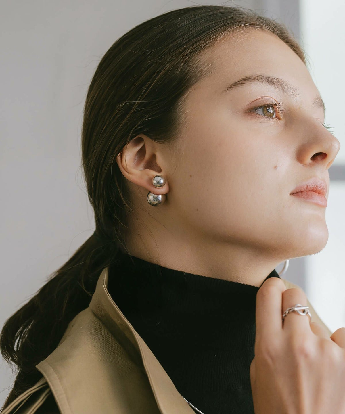 【雑誌掲載アイテム】 ピアス シルバー ボール 【Pallo パロ】 silver925 シルバー925 バックキャッチピアス ダブルキャッチ シルバーピアス 大ぶり 両耳用 丸玉 シルバー トライバルピアス レトロ おしゃれ 金属アレルギー