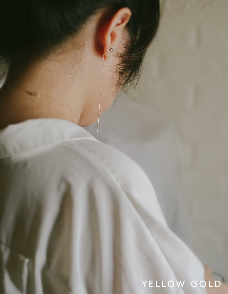 ピアス 18k 揺れる ミラーボール チェーン 【Prendor プレドール】ロング 10.5cm 金属アレルギー 対応 レディース ジュエリー アクセサリー ギフト プレゼント ロングピアス チェーンピアス 【両耳用】 カジュアル 送料無料 大人 可愛い おしゃれ