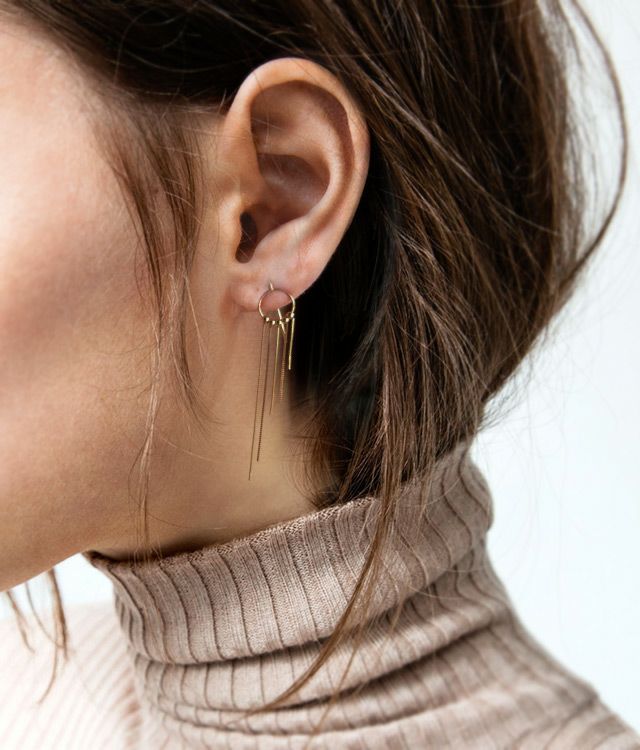 K18 fringe Hook Earrings QUALLO -クアロ- | Ops.(オプス)公式ストア