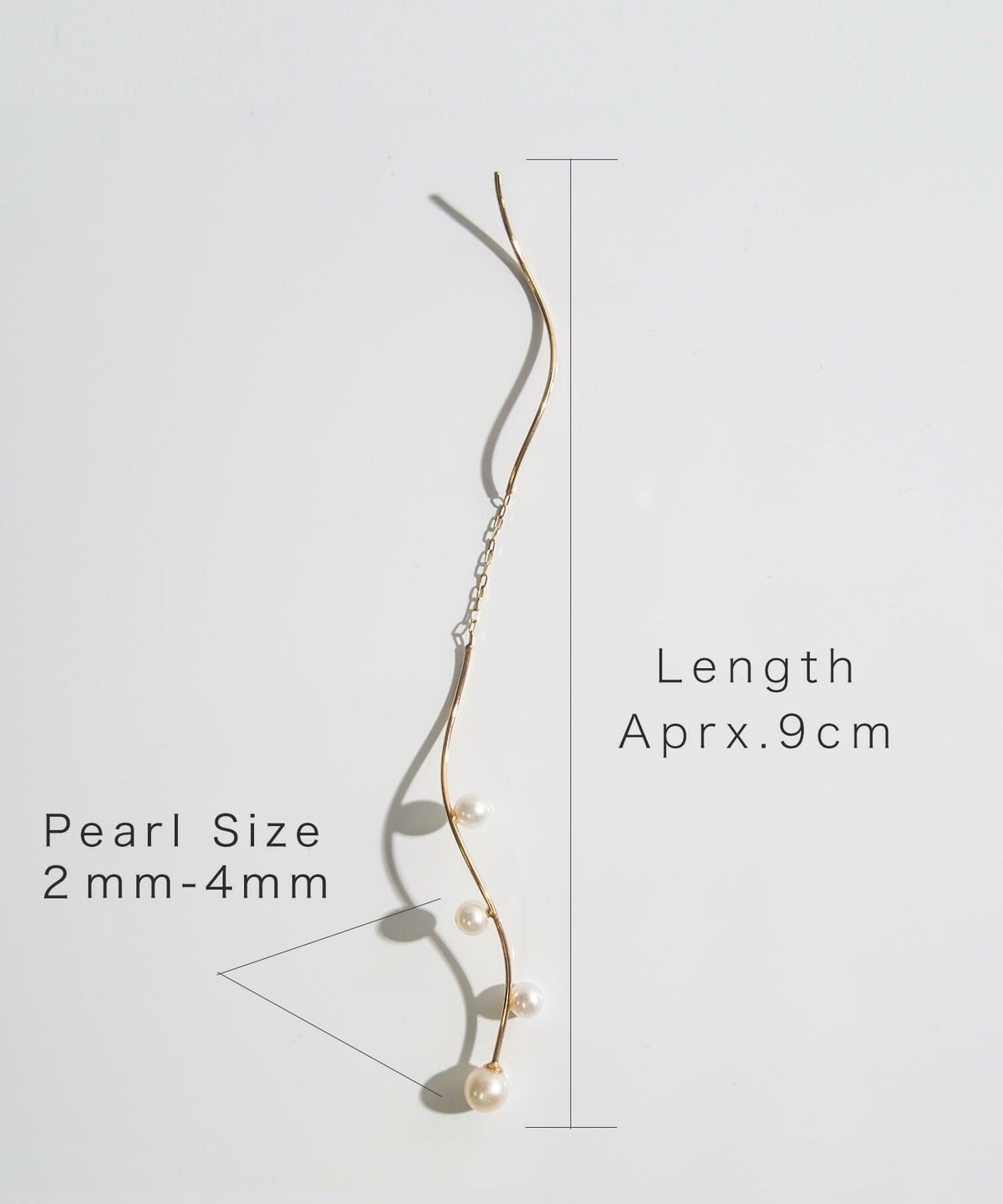 パール ピアス ぶら下がり 揺れる パールピアス 小粒 【RITVA リトバ】 K10 金属アレルギー対応 真珠 アメリカンピアス ロングピアス  ゴールドピアス ウェーブ カジュアル 普段使い フォーマル 卒業式 卒園式 入学式  かわいい おしゃれ