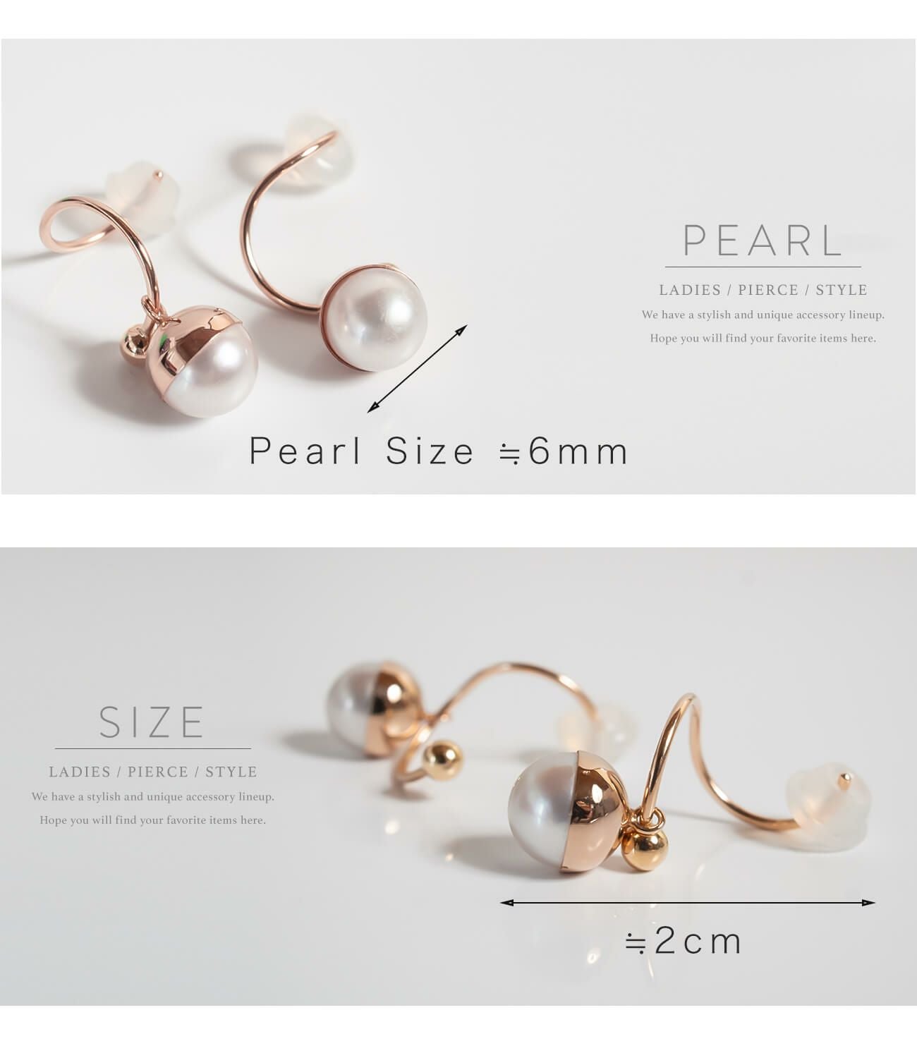 K18 Ping Gold Swirl Pearl Earrings SUZURAN -スズラン- | Ops