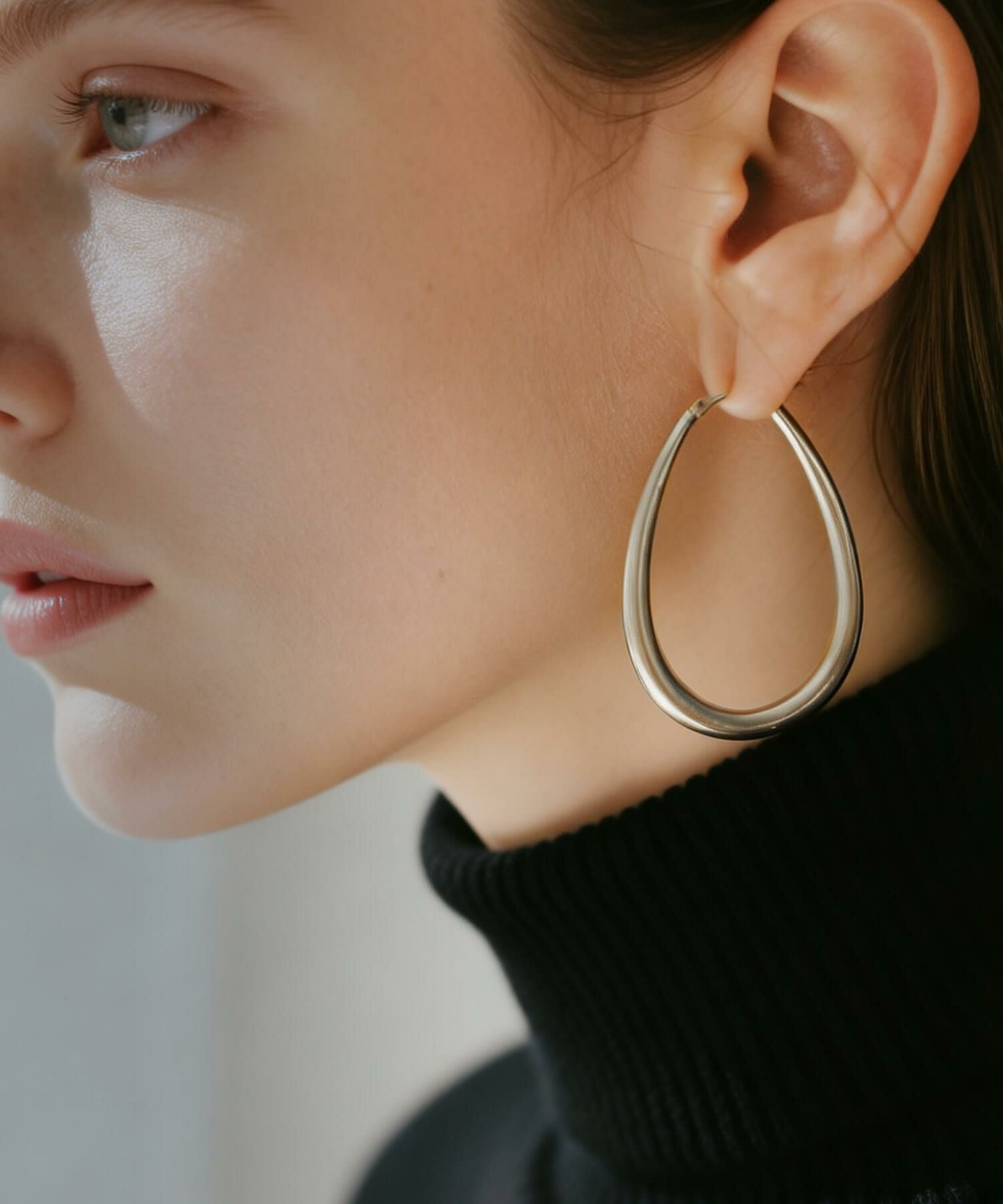 Silver925 Teardrop Plump Matte Earrings TILK -ティルク- | Ops