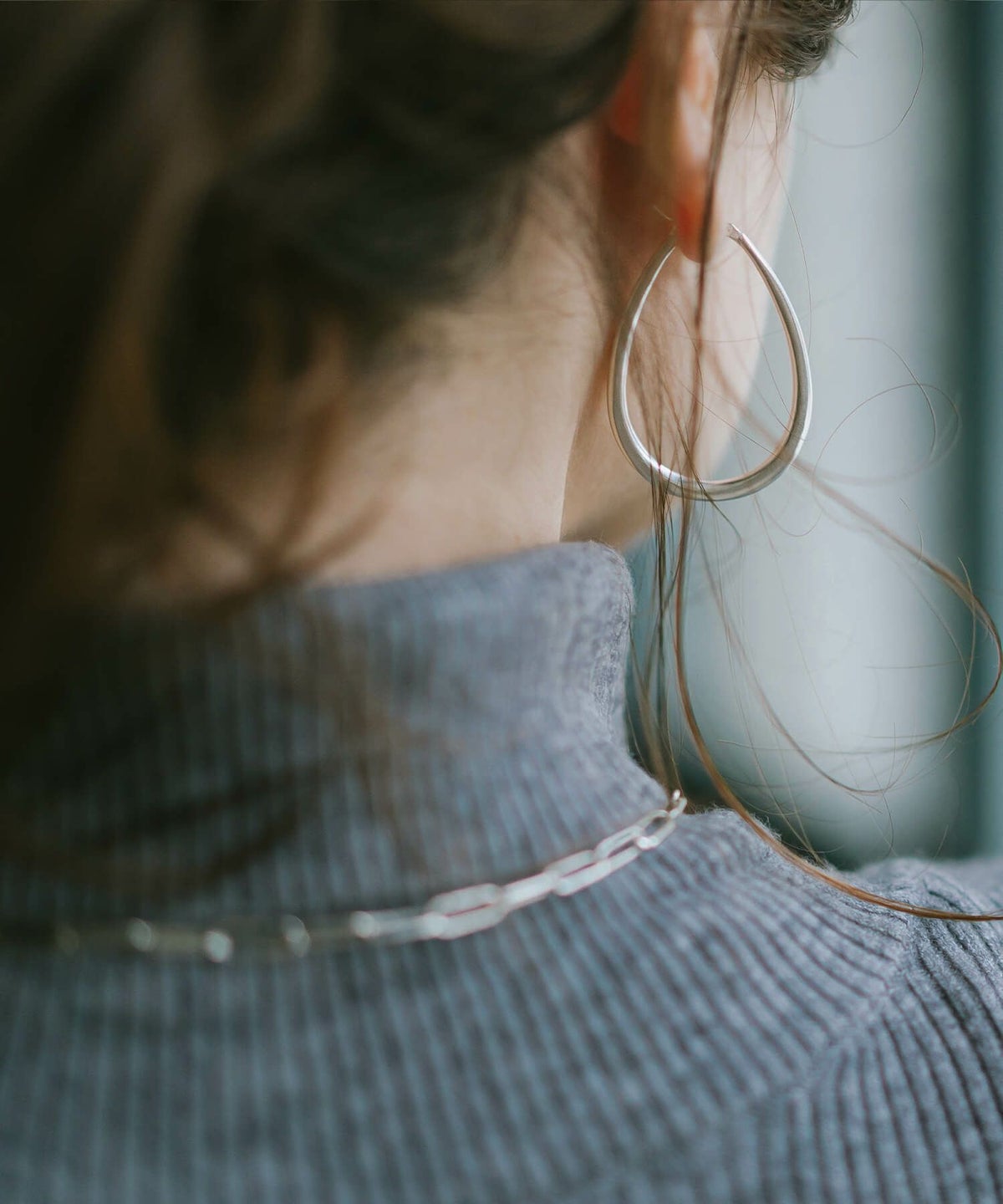 フープピアス 大きめ ブランド 金属アレルギー おしゃれ レディース 人気 シルバー 【Tilk -ティルク-】