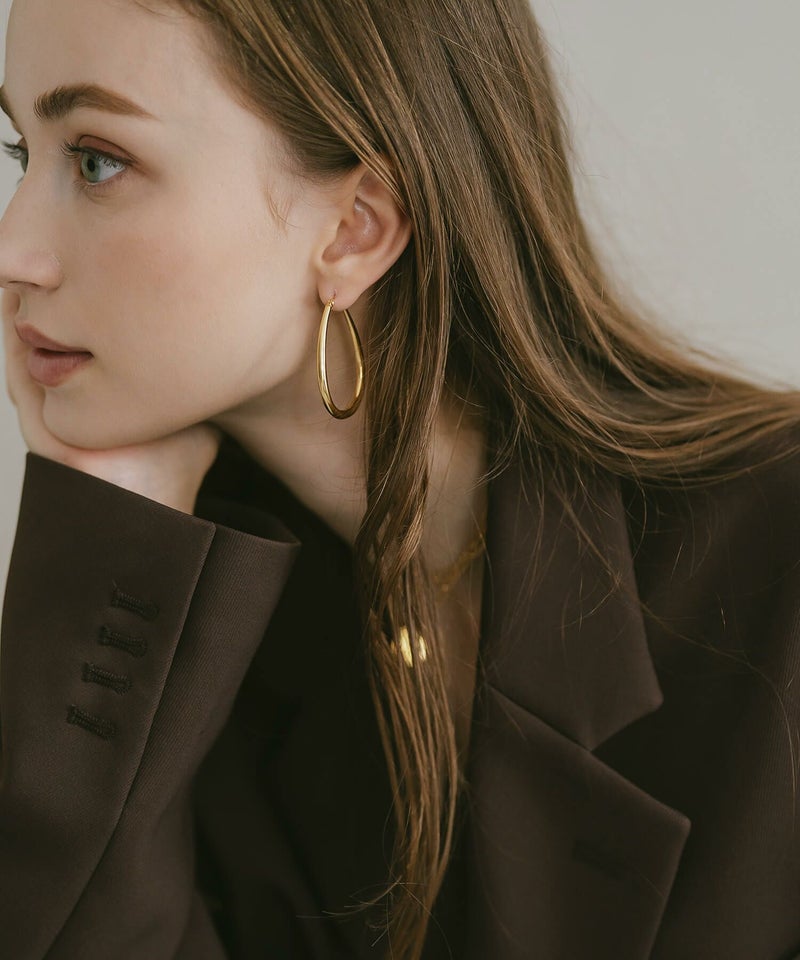 フープピアス 大きめ ブランド 金属アレルギー おしゃれ レディース 人気 シルバー ゴールド 【Tilk -ティルク-】