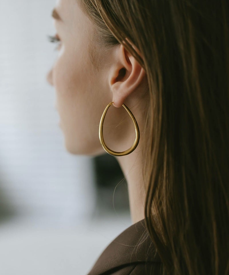 フープピアス 大きめ ブランド 金属アレルギー おしゃれ レディース 人気 シルバー ゴールド 【Tilk -ティルク-】