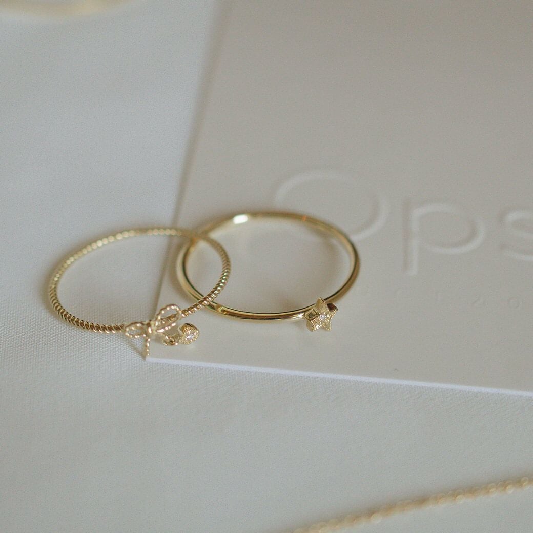 K10 Gold Diamond Delicate Ring FORAFORA -フォラフォラ- | Ops