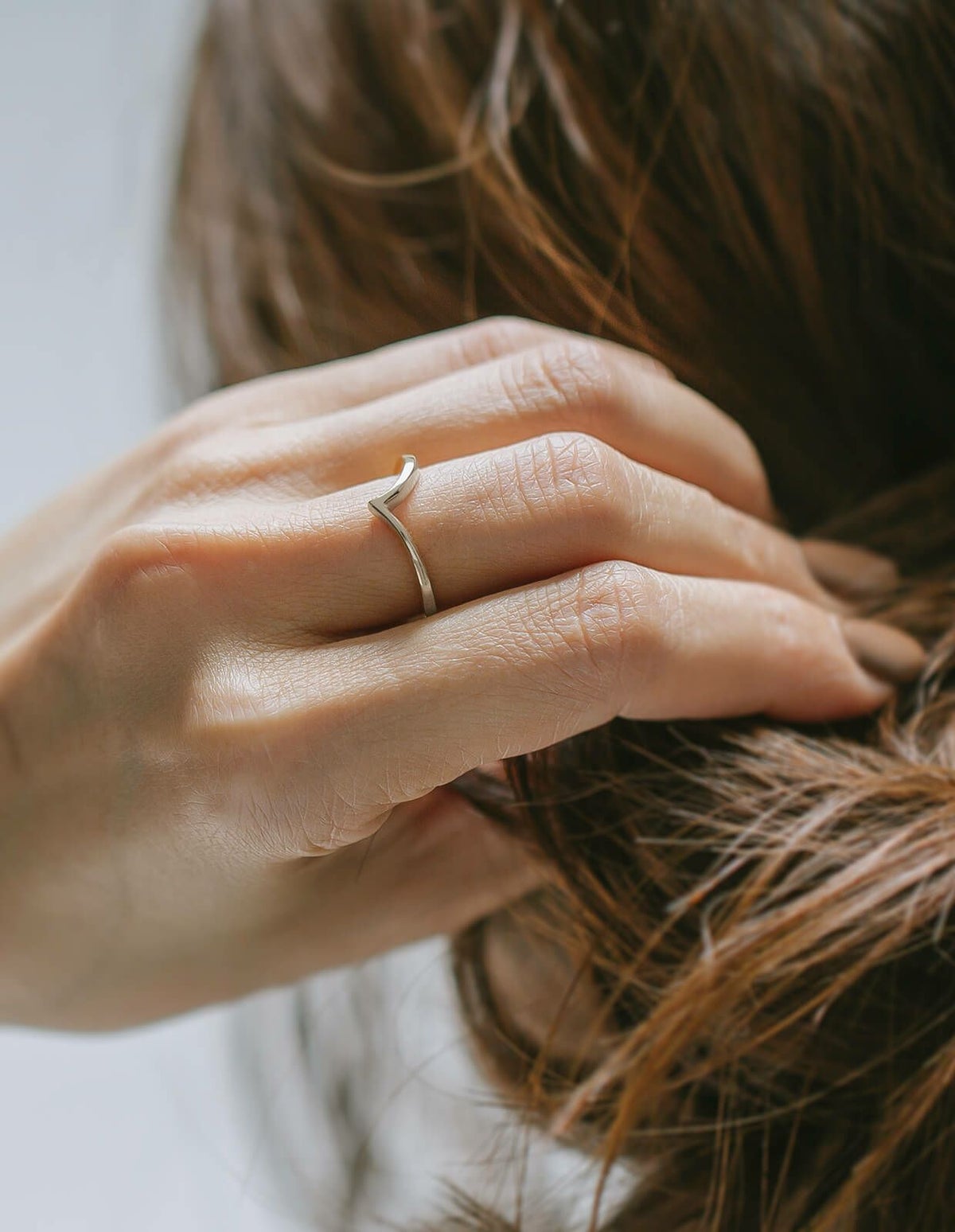 金属アレルギー 安心 シルバー925 リング シンプル 【GAVIOTA ガビオタ】 シルバー ゴールド リング シルバーリング ゴールドリング 太め 人差し指 指輪 おしゃれ 18金 k18 リング ゴールド 太め 指輪 V字 Vライン 指輪 重ね付け