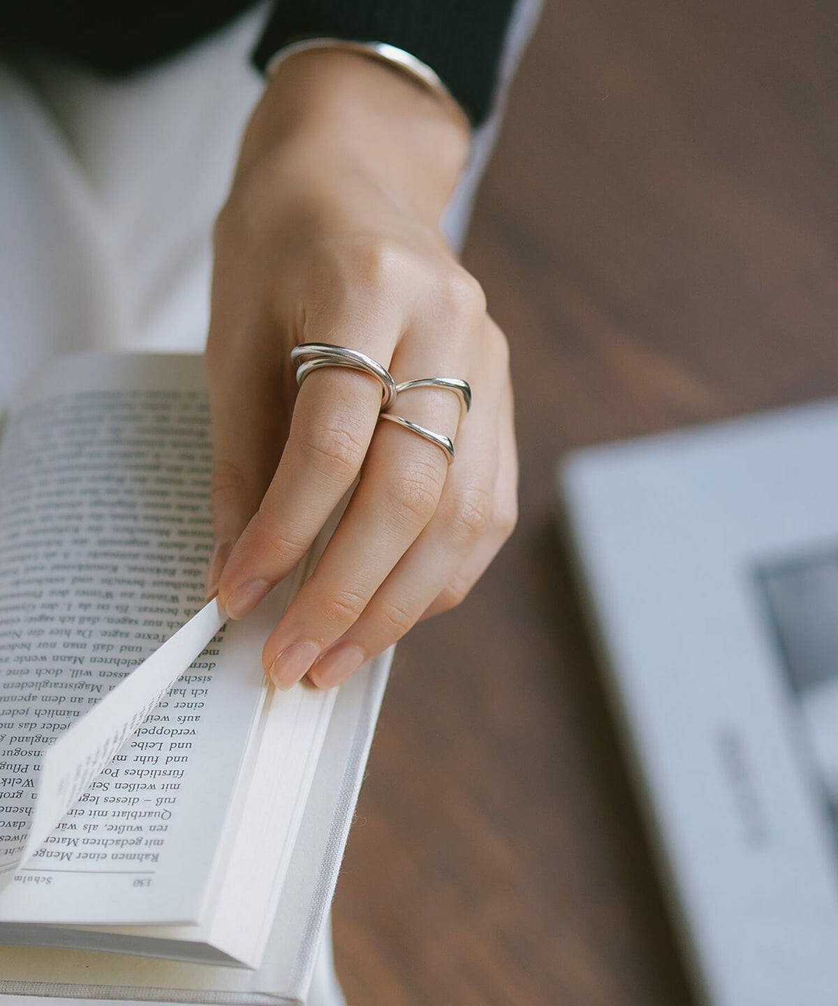 【雑誌掲載品】 2連 リング シルバー ゴールド リング 太め 【HELIX ヘリクス】 スパイラル レディース おしゃれ silver925 重ね付け 18k リング シルバー925 デザインリング カジュアル フォーマル 金属アレルギー 安心 中指 人差し指 指輪 大ぶり ワイド ジュエリー