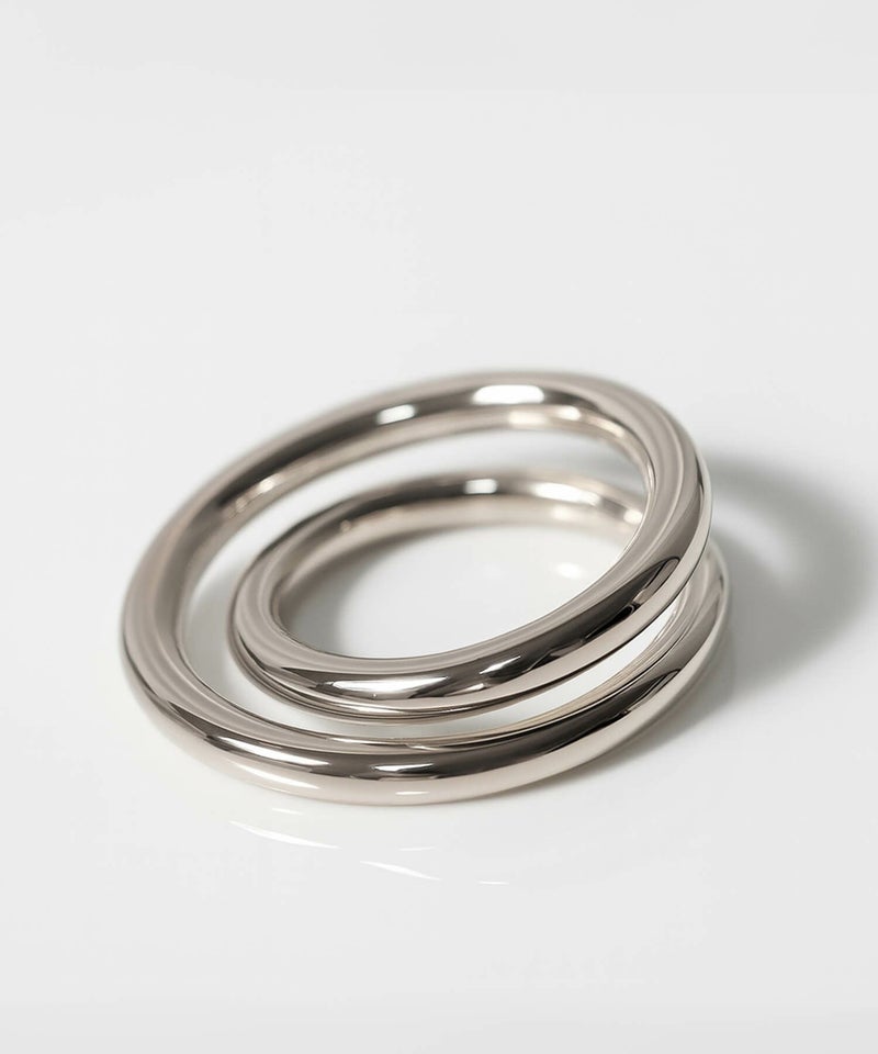 【雑誌掲載品】 2連 リング シルバー ゴールド リング 太め 【HELIX ヘリクス】 スパイラル レディース おしゃれ silver925 重ね付け 18k リング シルバー925 デザインリング カジュアル フォーマル 金属アレルギー 安心 中指 人差し指 指輪 大ぶり ワイド ジュエリー