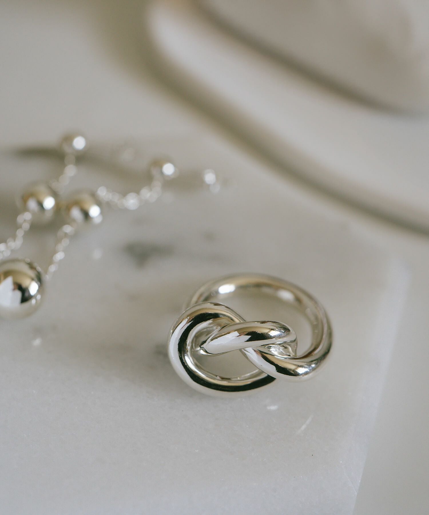 シルバー925 レディース 太め 大ぶり リング Knot Ring OBLIGA-RING