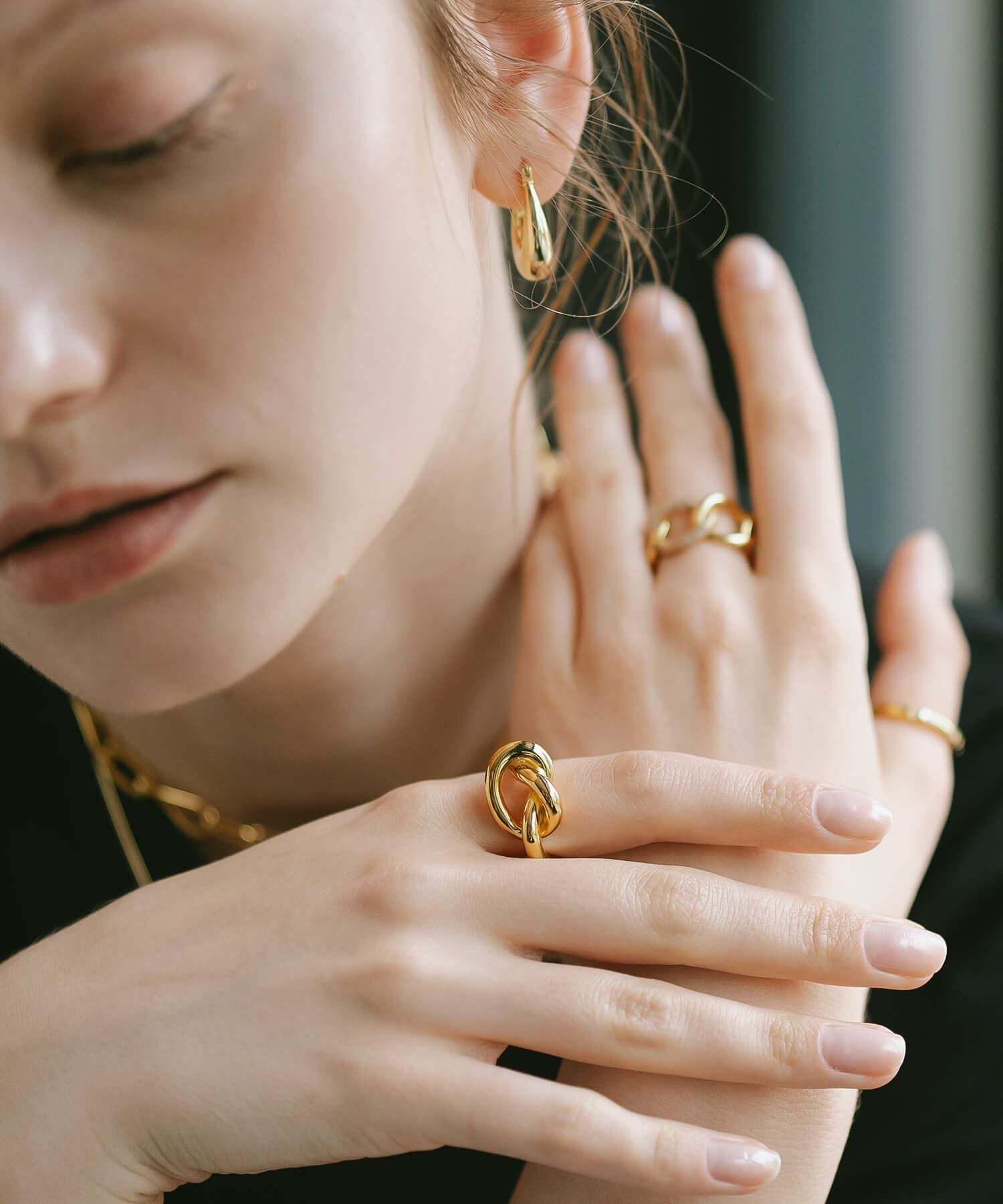 シルバー925 レディース 太め 大ぶり リング Knot Ring OBLIGA-RING
