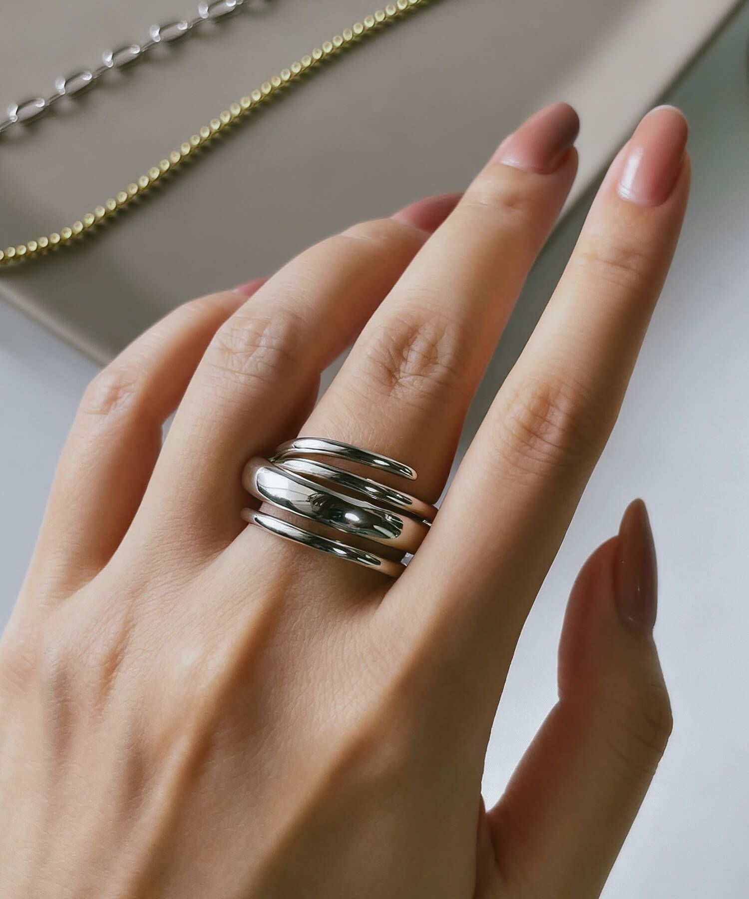 Silver925 Multi Layered Ring PAMUR -パムール- | Ops.(オプス)公式ストア