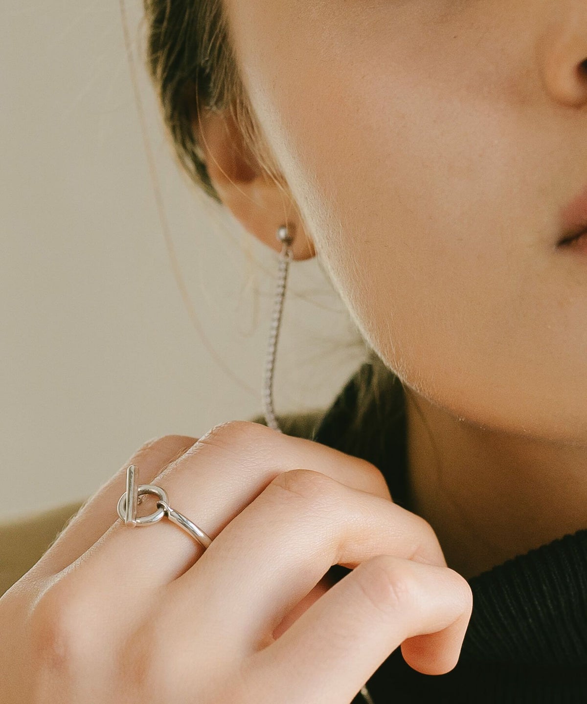 指輪 リング ブランド おしゃれ 指輪人差し指 レディース シンプル マンテル チェーン