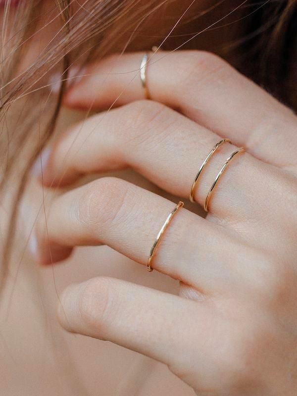 Silver925 1mm Dainty Round Ring SOLONE1mm -ソロネ- | Ops.(オプス