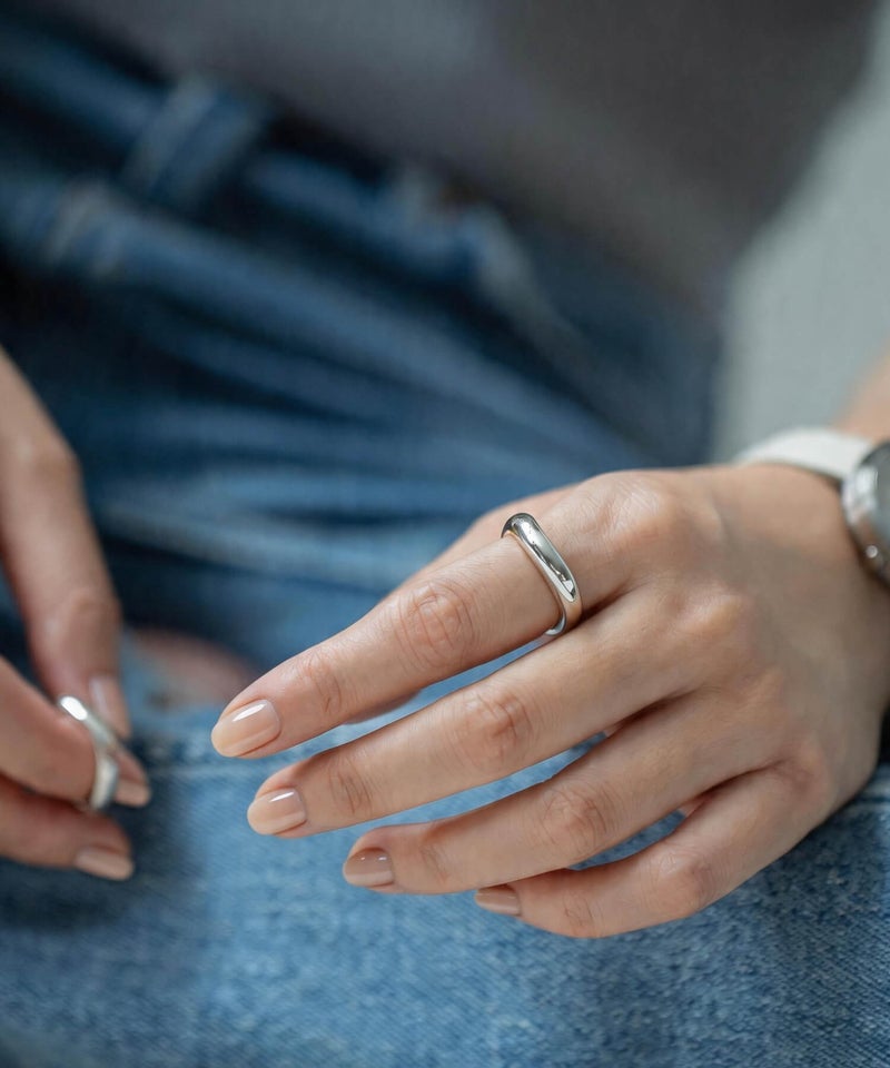 太めのシルバー925製シンプルリング ULUA ウルア