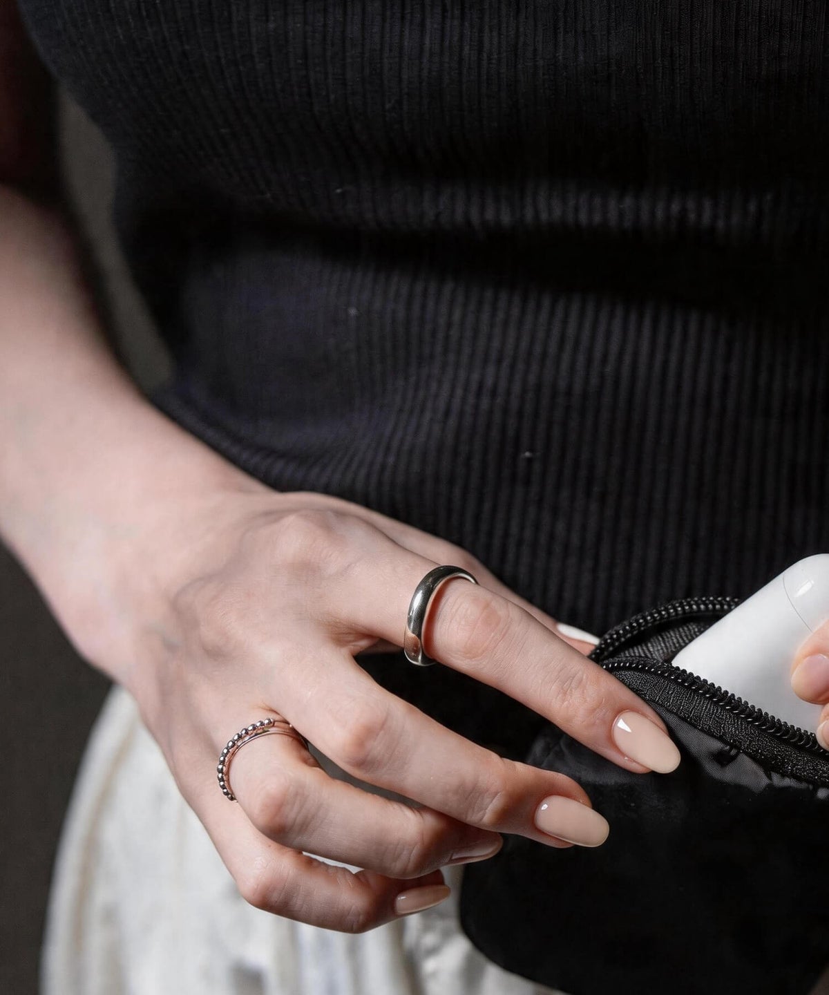 シルバーリング 太め シンプルな指輪