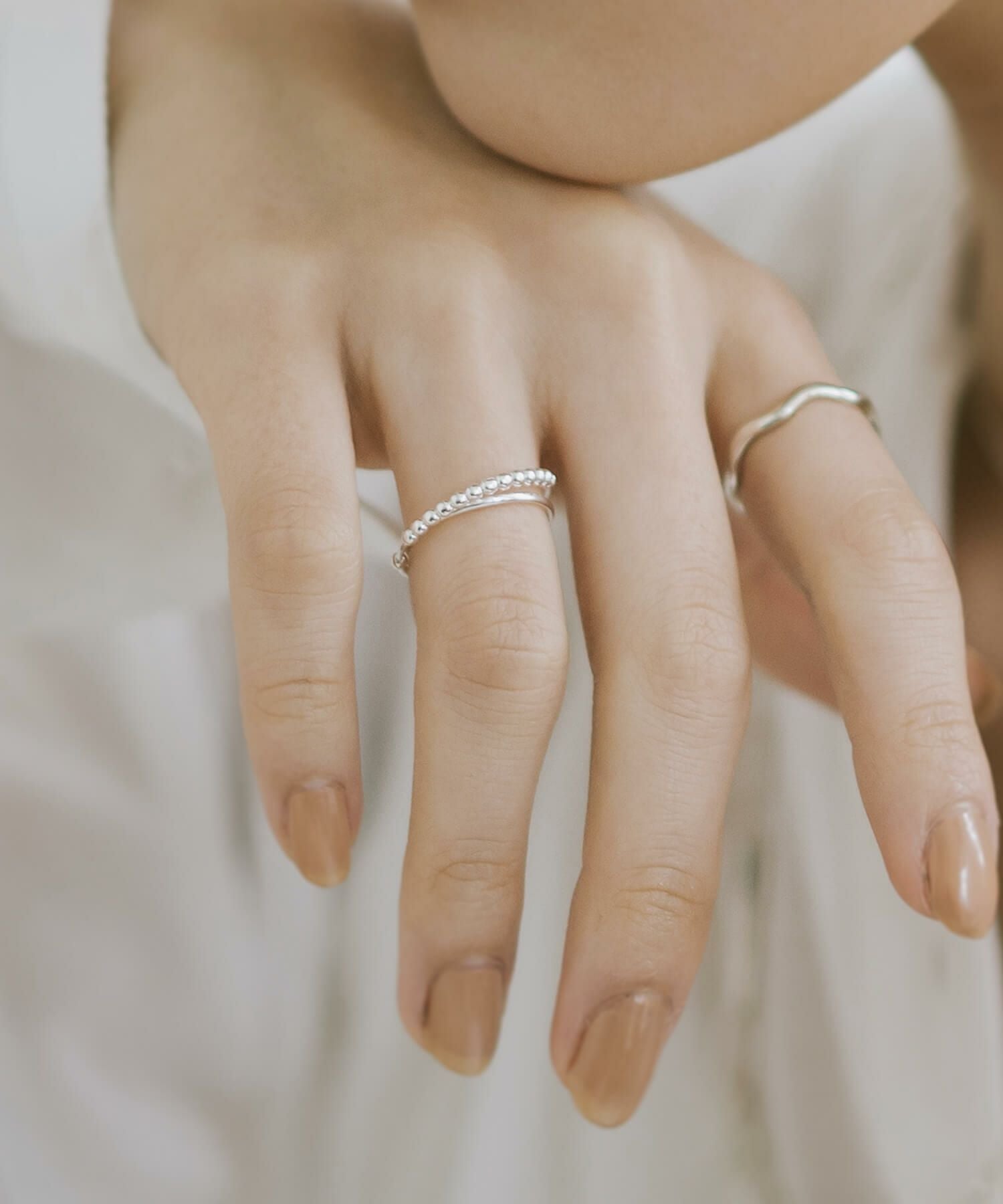 Silver925 Harf Milgrain Double Ring WERN -ウェルニ- | Ops.(オプス