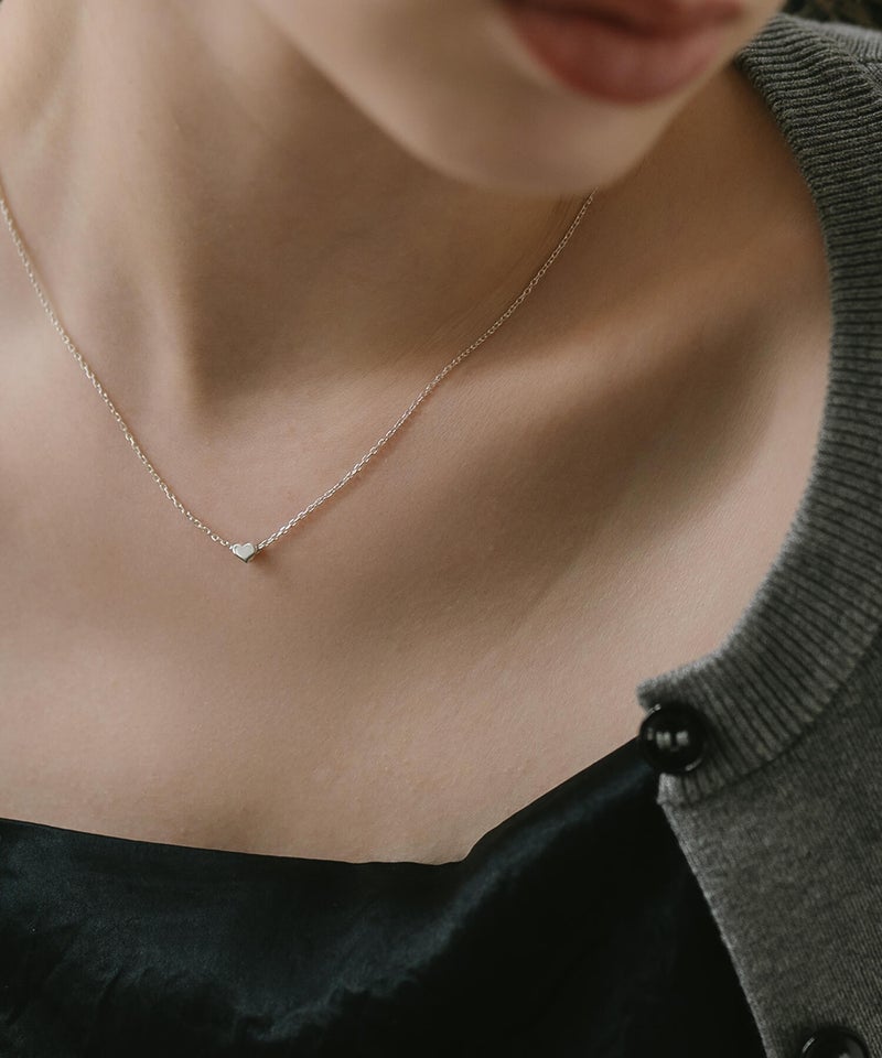 ネックレス レディース シンプル シルバー925 18K仕上げ 【itiy イティ】 ハート クロス 丸 サークル 小粒モチーフ 小豆チェーン 長さ38cm 40cm 大人 可愛い おしゃれ