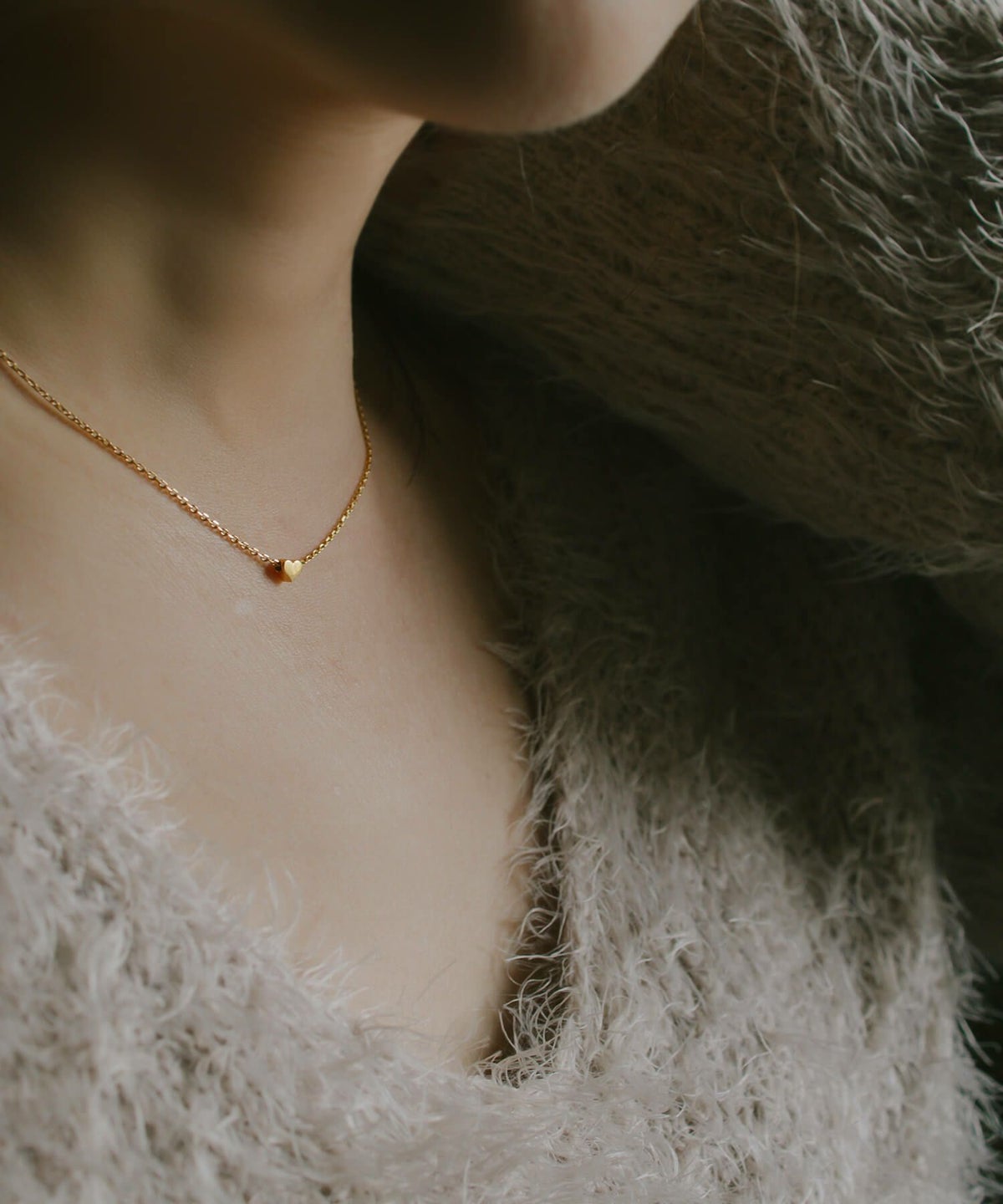 ネックレス レディース シンプル シルバー925 18K仕上げ 【itiy イティ】 ハート クロス 丸 サークル 小粒モチーフ 小豆チェーン 長さ38cm 40cm 大人 可愛い おしゃれ