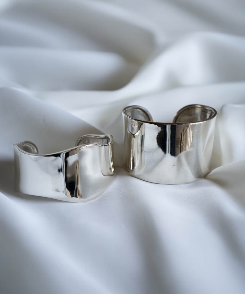 シルバー925 バングル 太め【Karpos カルポス】 シルバー バングル シルバー ワイド カフ バングル ジュエリー アクセサリー レディース 幅広 太め ブレスレット シルバー925 SV925 シンプル silver925 カーブ シンプル ボーンカフ カフ 太バングル