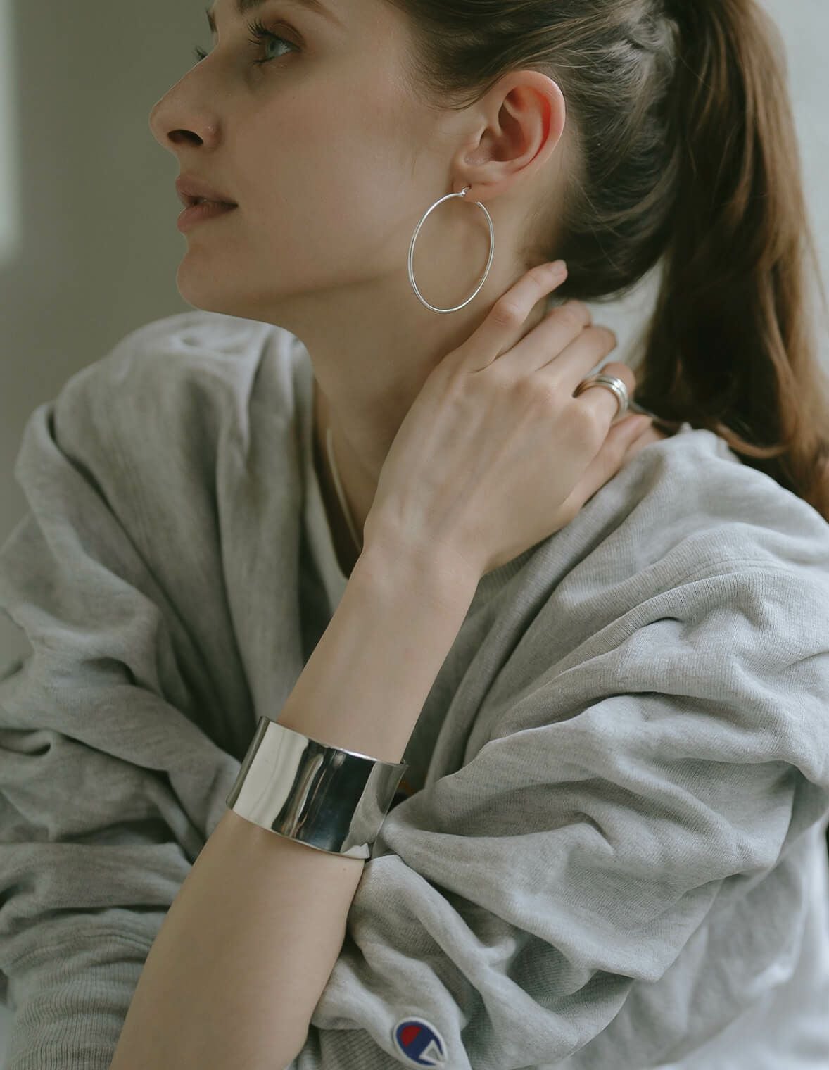 Silver925 Wide Straight Bangle KARPOS -カルポス- | Ops.(オプス