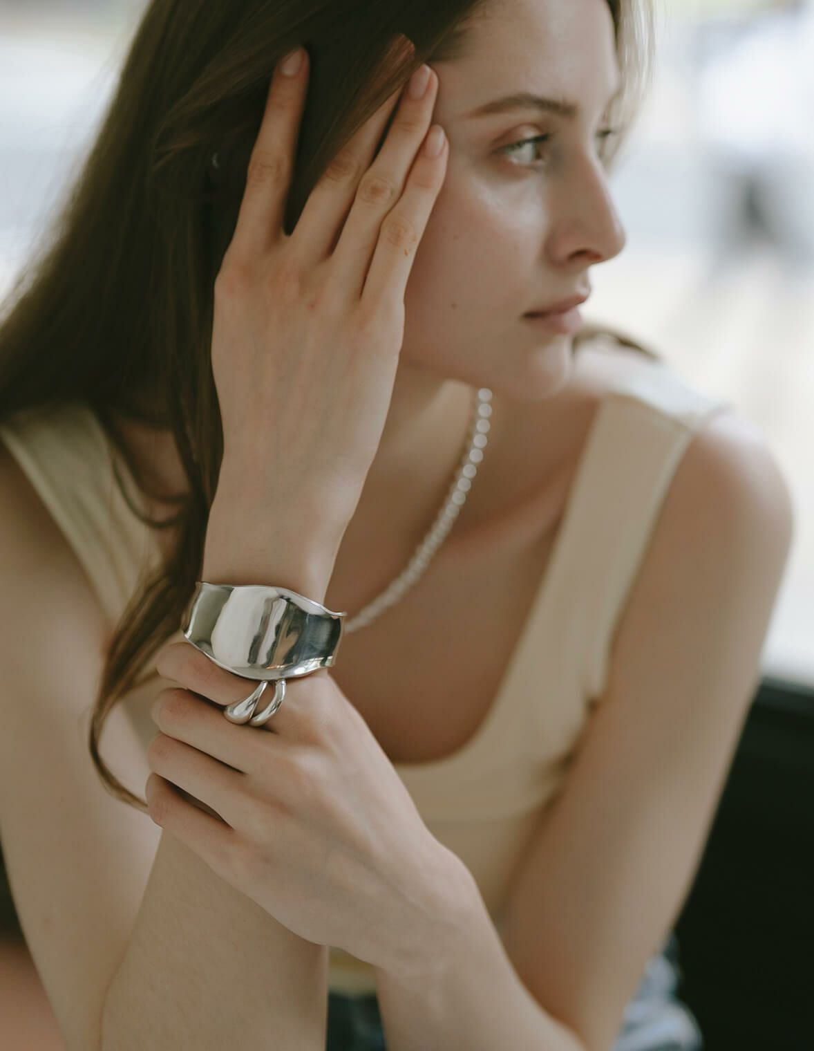 Silver925 Wide Straight Bangle KARPOS -カルポス- | Ops.(オプス