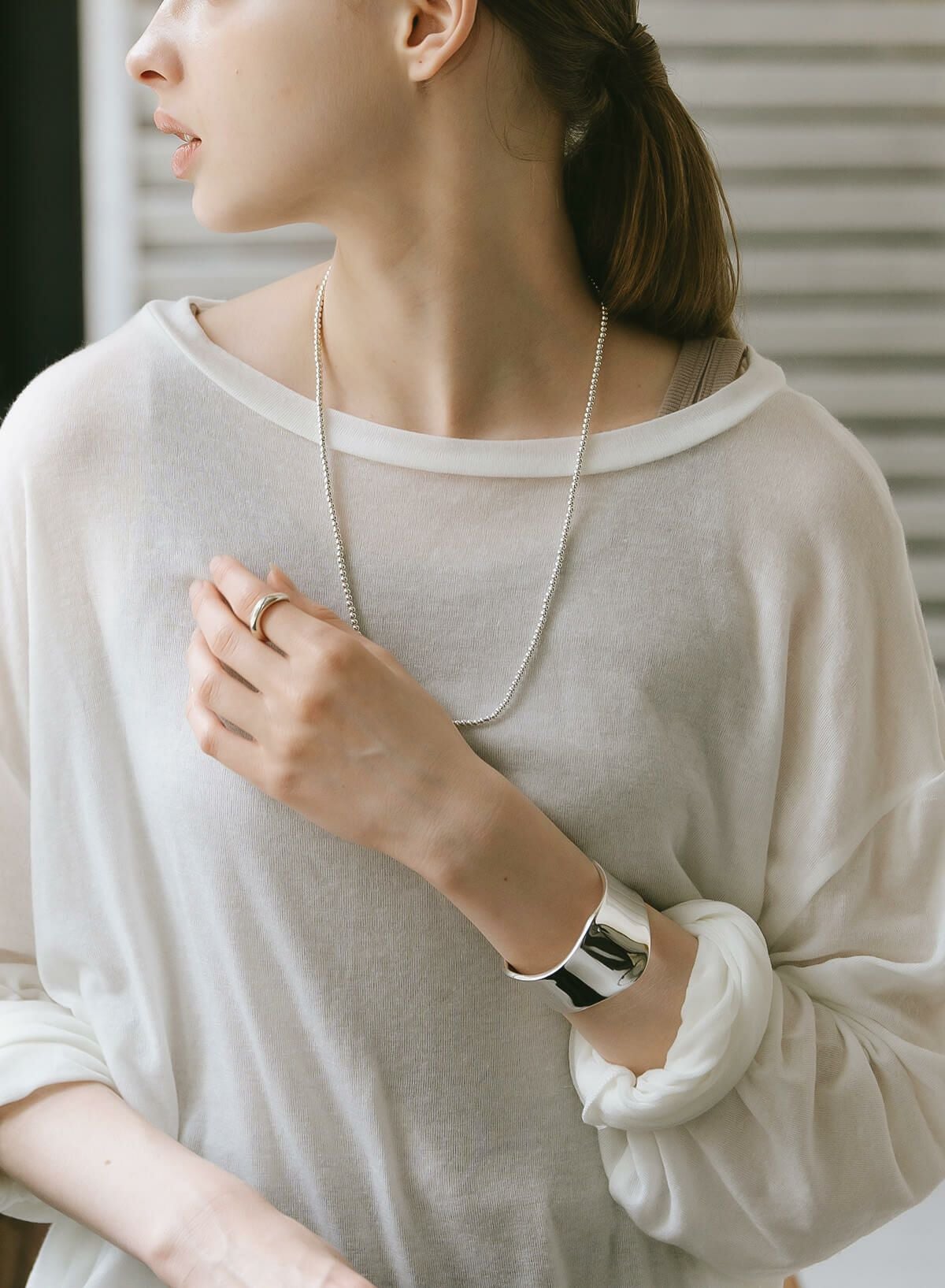 Silver925 Wide Straight Bangle KARPOS -カルポス- | Ops.(オプス