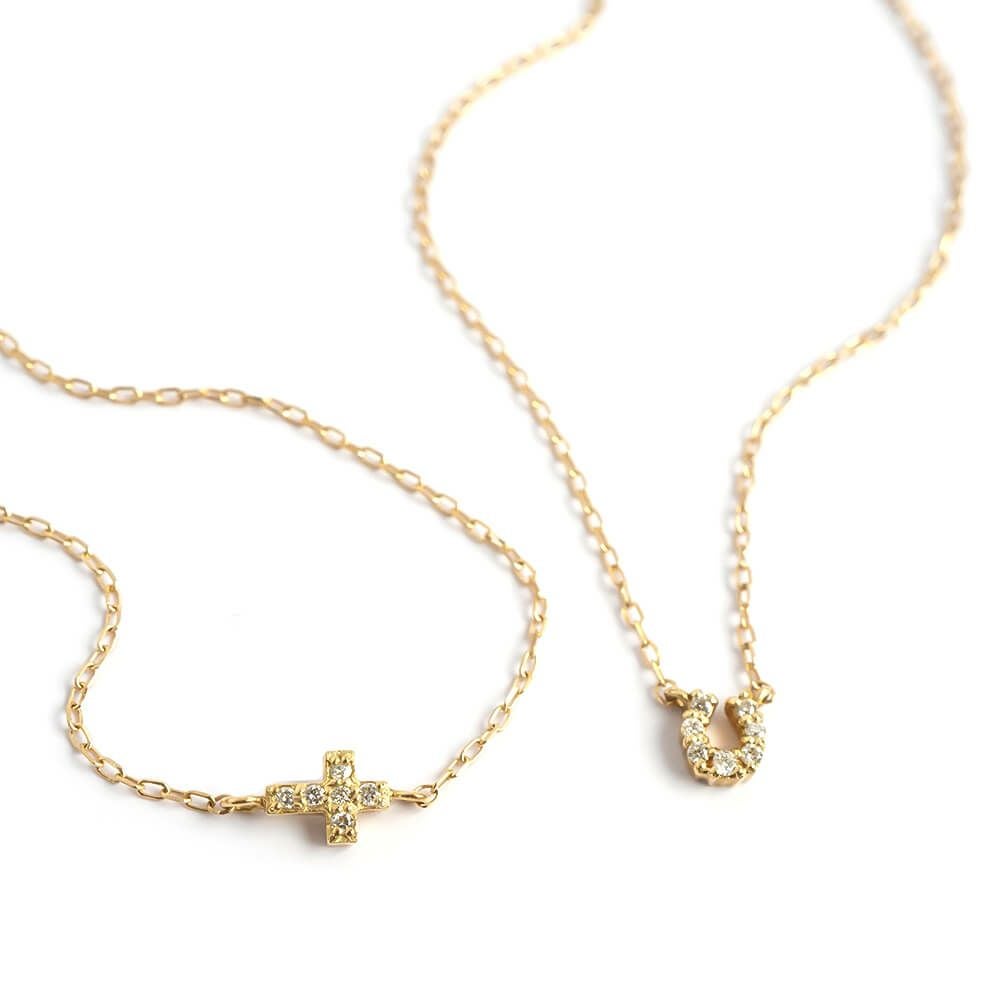 Tiny Diamond Motif Gold Bracelet MELE BR K10 -メレブレスレットK10