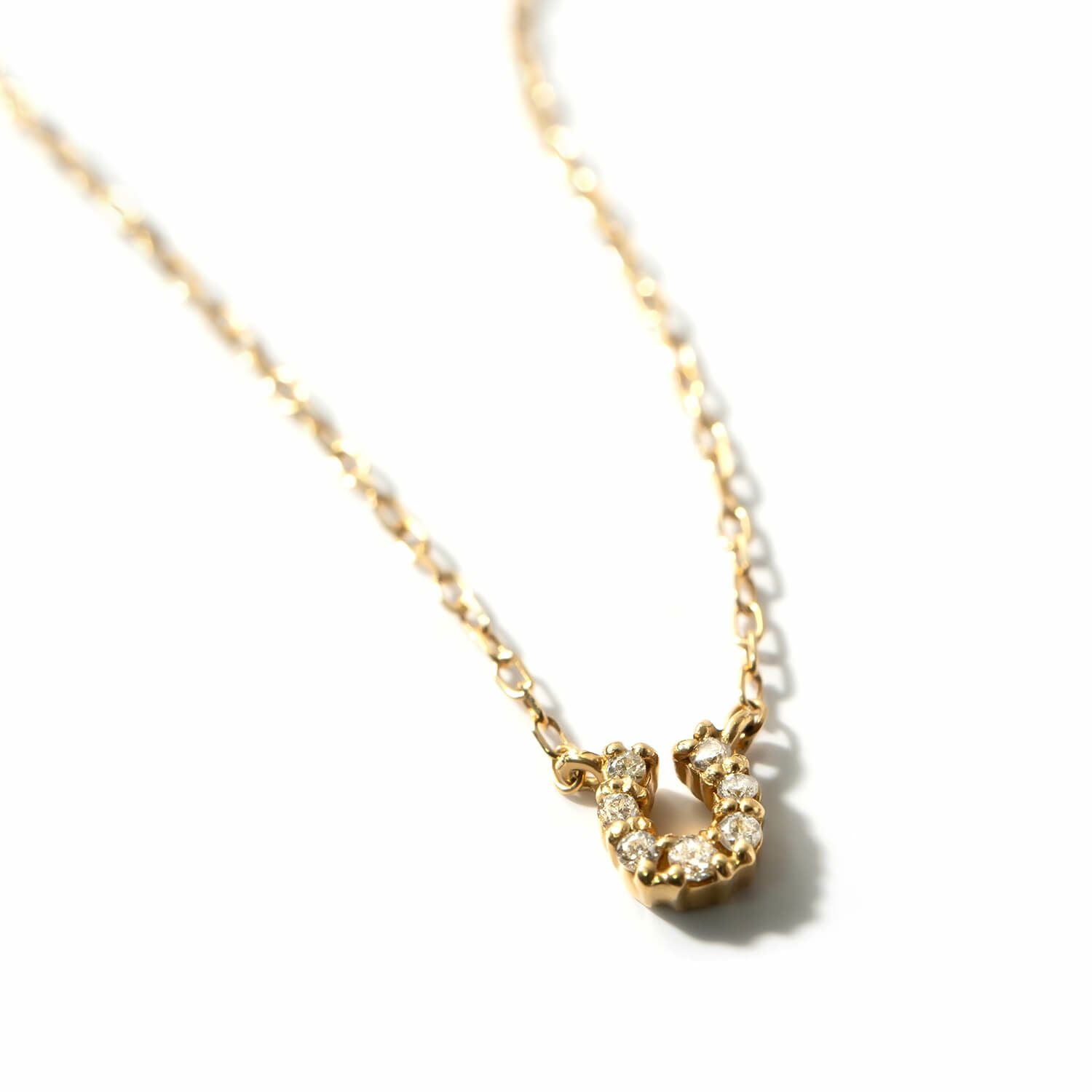 Tiny Diamond Motif Gold Necklace MELE NK -メレネックレス- | Ops