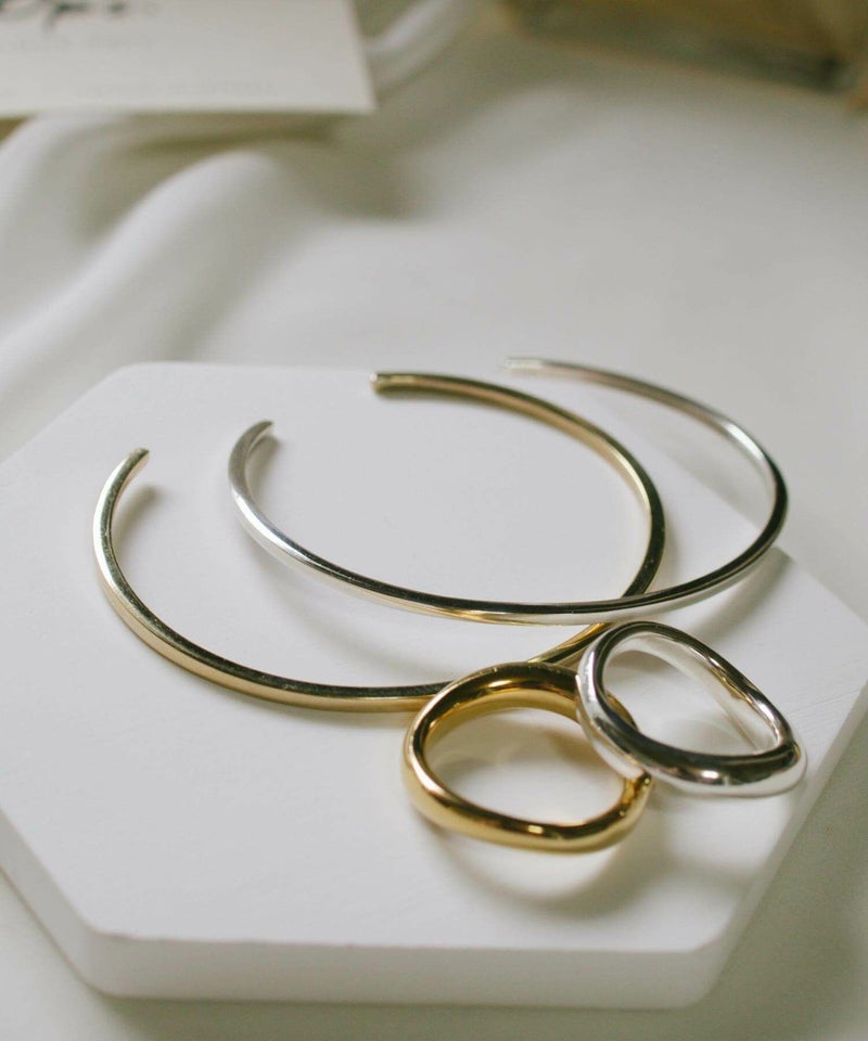 【ドラマ衣装協力】 バングル レディース シルバー925 オープン バングル ブレスレット プレーン【pianta ピアンタ】 silver925 18金仕上げ ゴールド K18 スキンジュエリー シンプル 細め おしゃれ 大人 可愛い 腕時計 重ねづけ アクセサリー 人気 シンプルアクセ