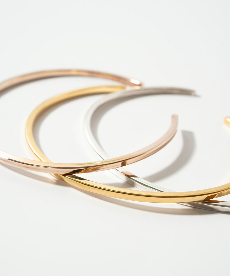 【ドラマ衣装協力】 バングル レディース シルバー925 オープン バングル ブレスレット プレーン【pianta ピアンタ】 silver925 18金仕上げ ゴールド K18 スキンジュエリー シンプル 細め おしゃれ 大人 可愛い 腕時計 重ねづけ アクセサリー 人気 シンプルアクセ