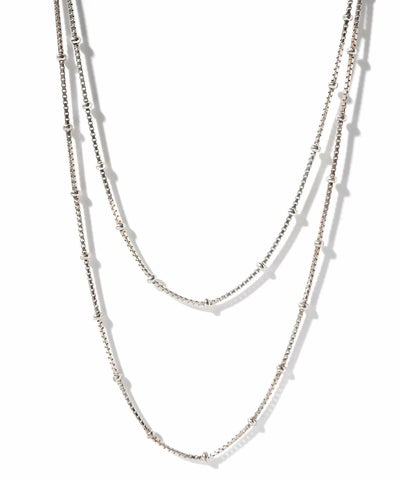 【ドラマ衣装協力】ネックレスチェーンのみ ネックレス シルバー レディース 金属アレルギー対応 【Arete アレーテ】 チェーンだけ シンプル 2連 ロング メンズ 2本セット シルバー925 ゴールド ショート 18金 仕上げ k18 ニッケルフリー 長さ38cm 50cm おしゃれ 大人 可愛い