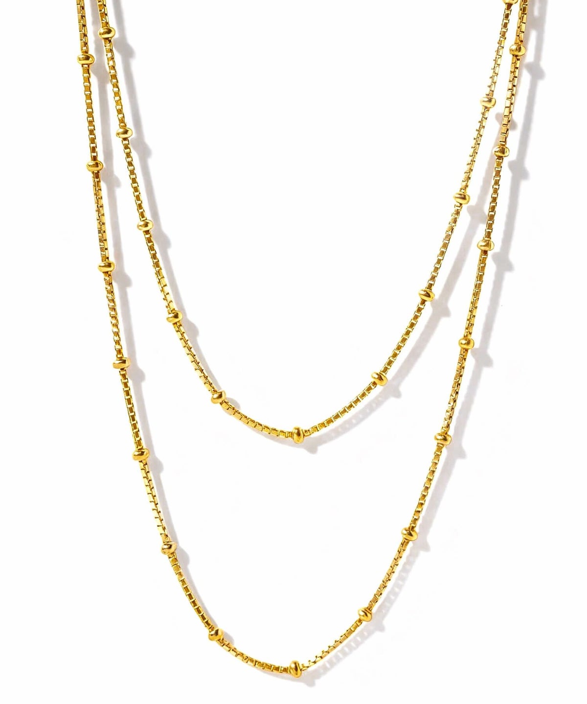 【ドラマ衣装協力】ネックレスチェーンのみ ネックレス シルバー レディース 金属アレルギー対応 【Arete アレーテ】 チェーンだけ シンプル 2連 ロング メンズ 2本セット シルバー925 ゴールド ショート 18金 仕上げ k18 ニッケルフリー 長さ38cm 50cm おしゃれ 大人 可愛い