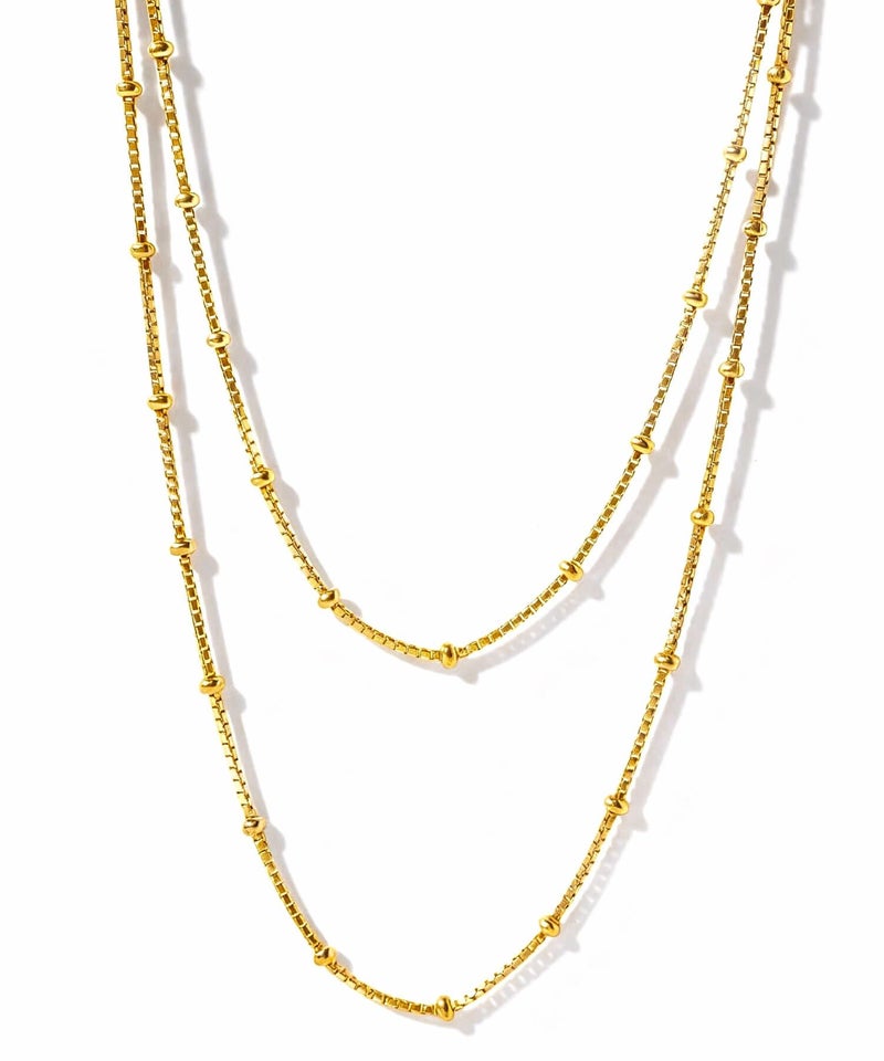 【ドラマ衣装協力】ネックレスチェーンのみ ネックレス シルバー レディース 金属アレルギー対応 【Arete アレーテ】 チェーンだけ シンプル 2連 ロング メンズ 2本セット シルバー925 ゴールド ショート 18金 仕上げ k18 ニッケルフリー 長さ38cm 50cm おしゃれ 大人 可愛い