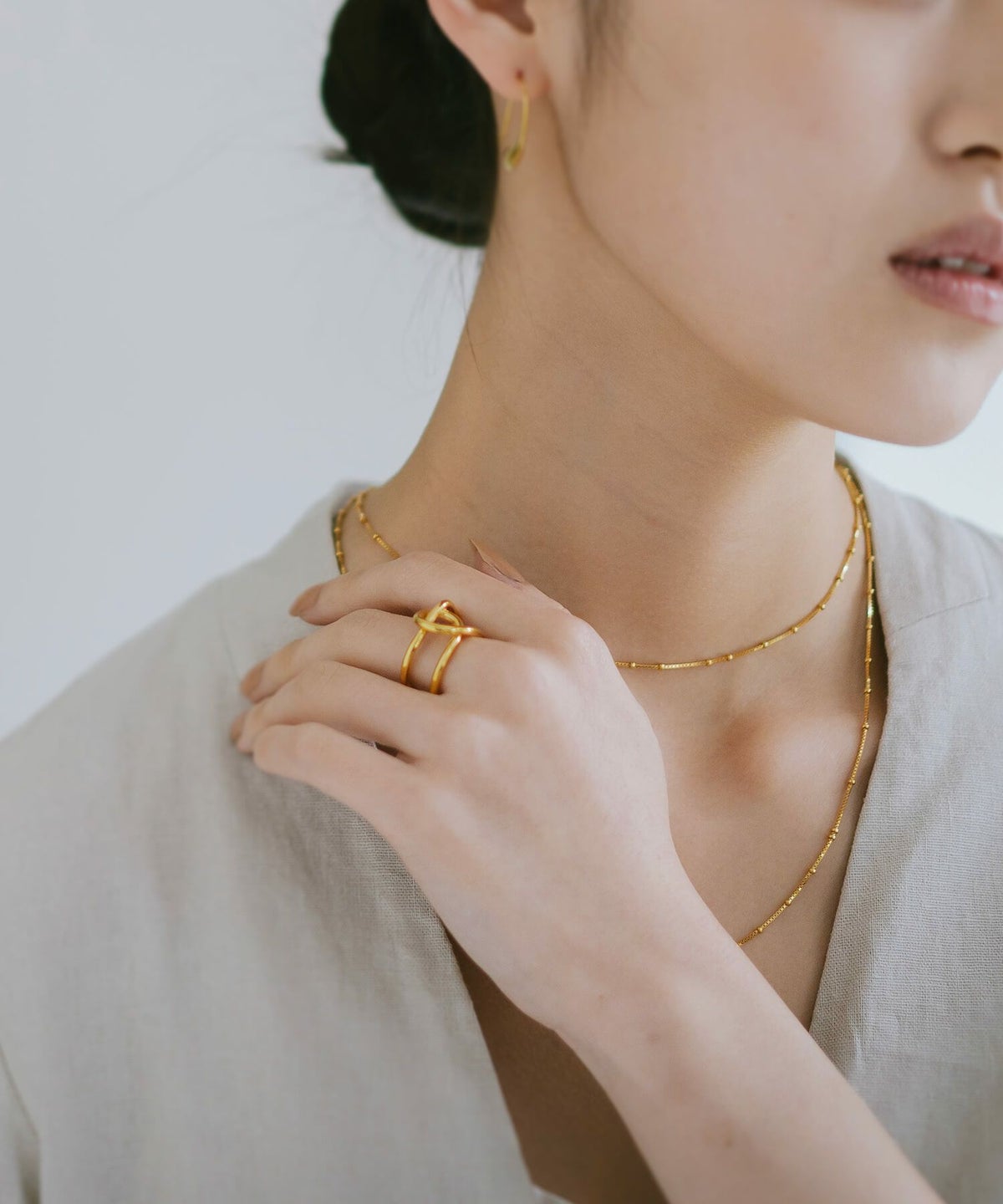 【ドラマ衣装協力】ネックレスチェーンのみ ネックレス シルバー レディース 金属アレルギー対応 【Arete アレーテ】 チェーンだけ シンプル 2連 ロング メンズ 2本セット シルバー925 ゴールド ショート 18金 仕上げ k18 ニッケルフリー 長さ38cm 50cm おしゃれ 大人 可愛い