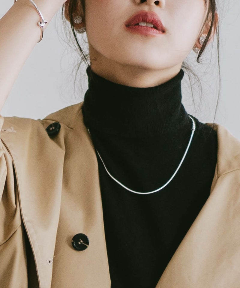 シルバー925 スネークチェーン ネックレス シンプル 【VENEC ベネック 】 滑らか 華奢 レディース ネックレスチェーン 1.6mm×45cm チェーンネックレス カジュアル フォーマル 金属アレルギー 安心 ジュエリー アクセサリー 地金 おしゃれ